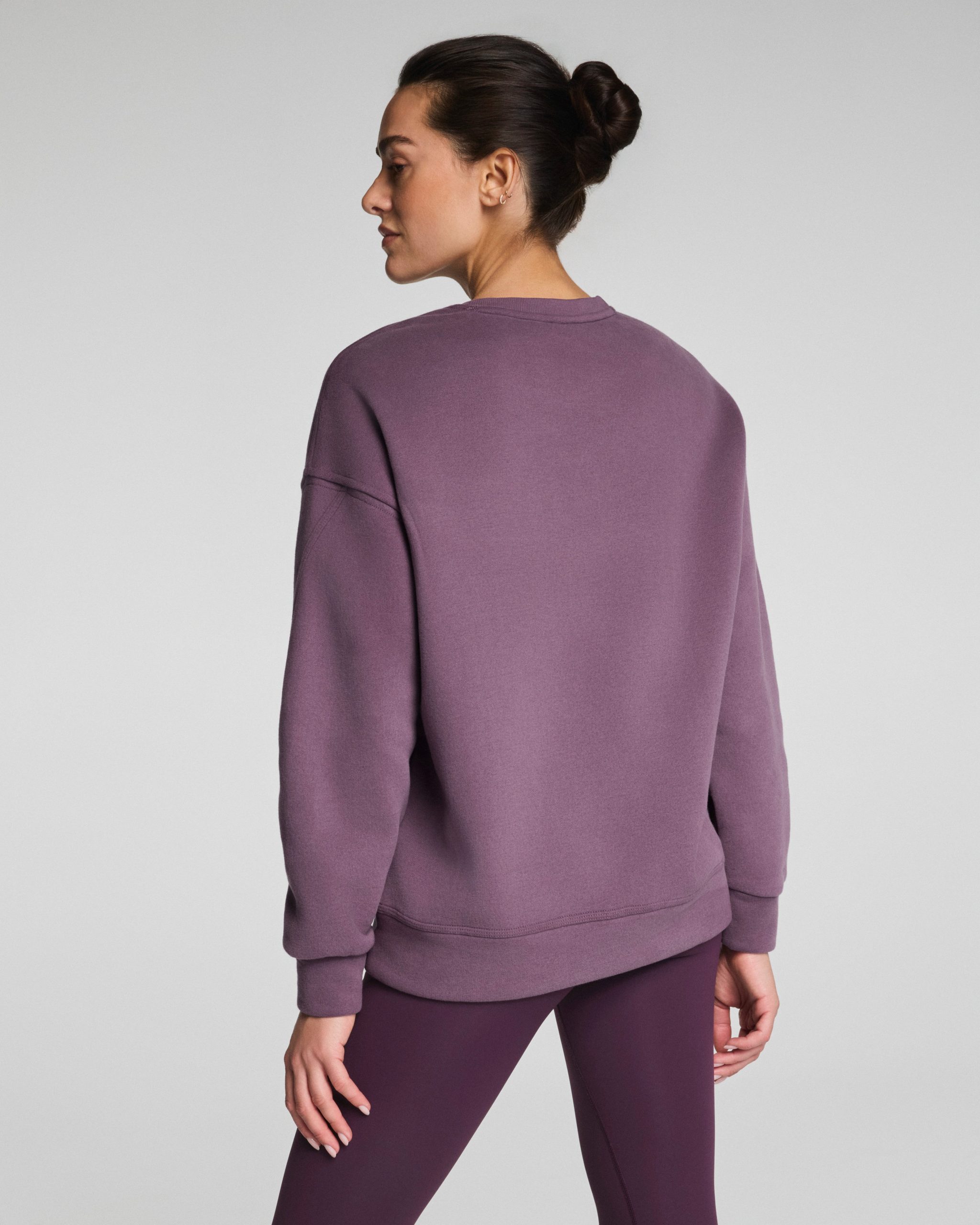 SPANX? BoostUp Cotton Fleece Crewneck Tunic | Prune - Image 2