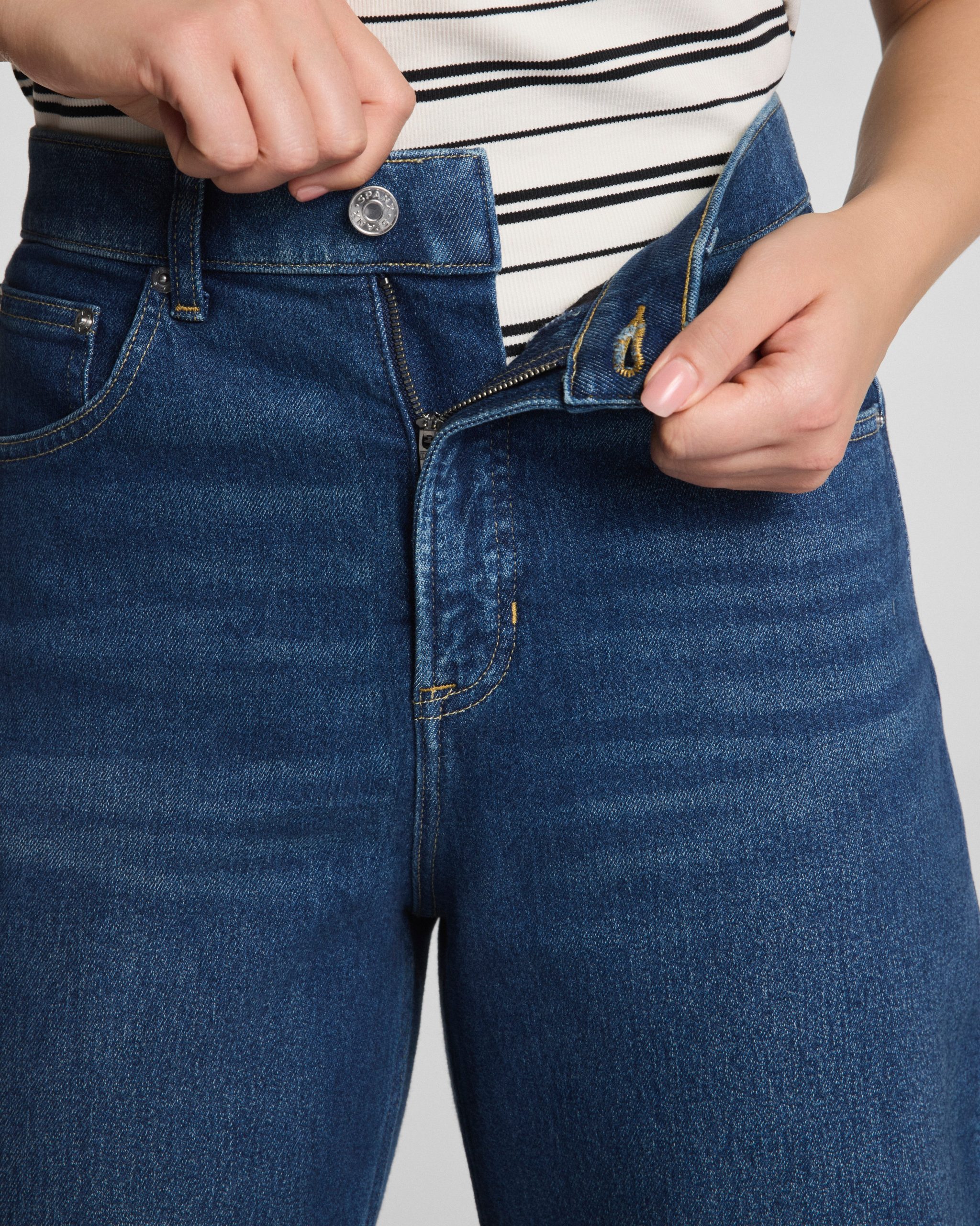 SPANXshape? Authentic 360 Cuffed Horseshoe Jeans | Adriatic Blue - Image 4