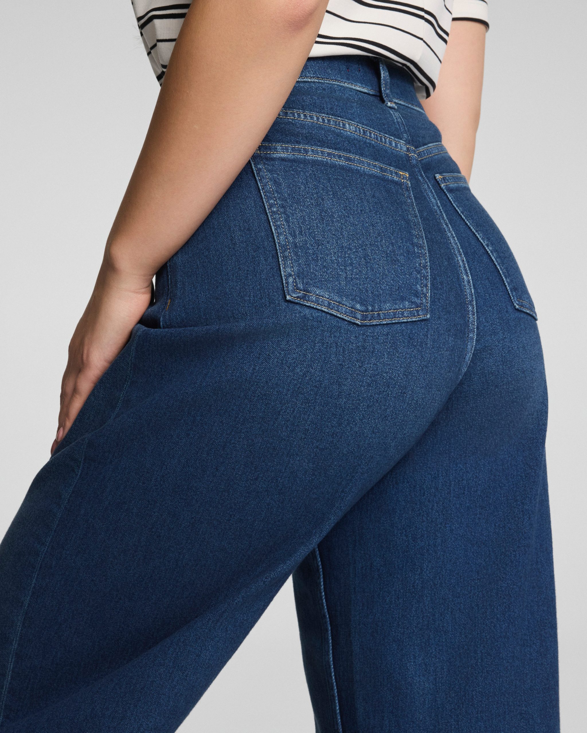SPANXshape? Authentic 360 Cuffed Horseshoe Jeans | Adriatic Blue - Image 5