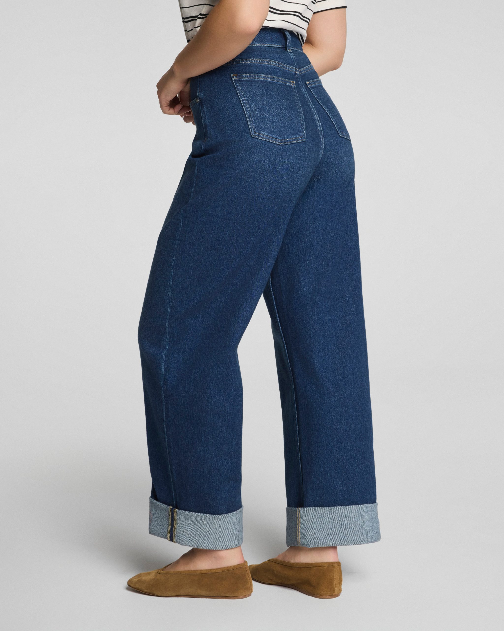 SPANXshape? Authentic 360 Cuffed Horseshoe Jeans | Adriatic Blue - Image 3