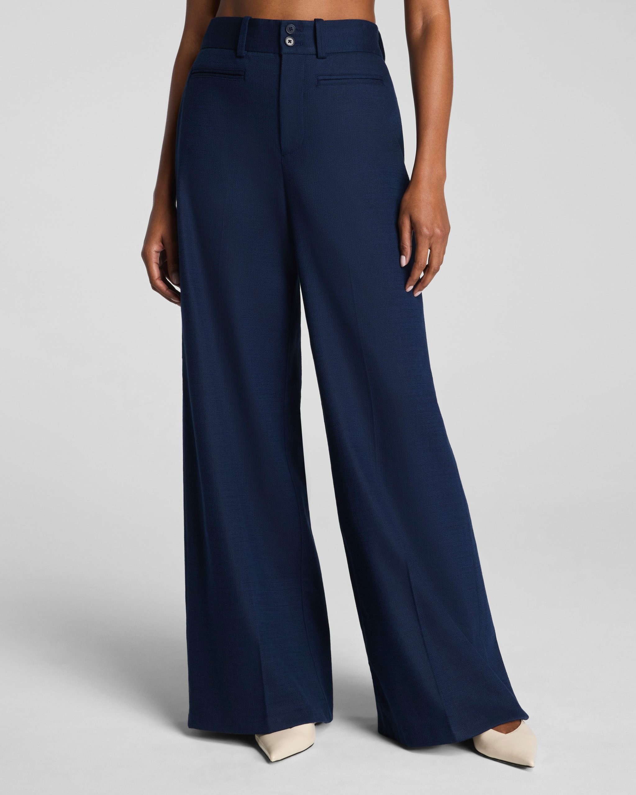 SPANX? EasyBreezy Cotton Linen Super Wide Leg Pant | Timeless Navy - Image 2