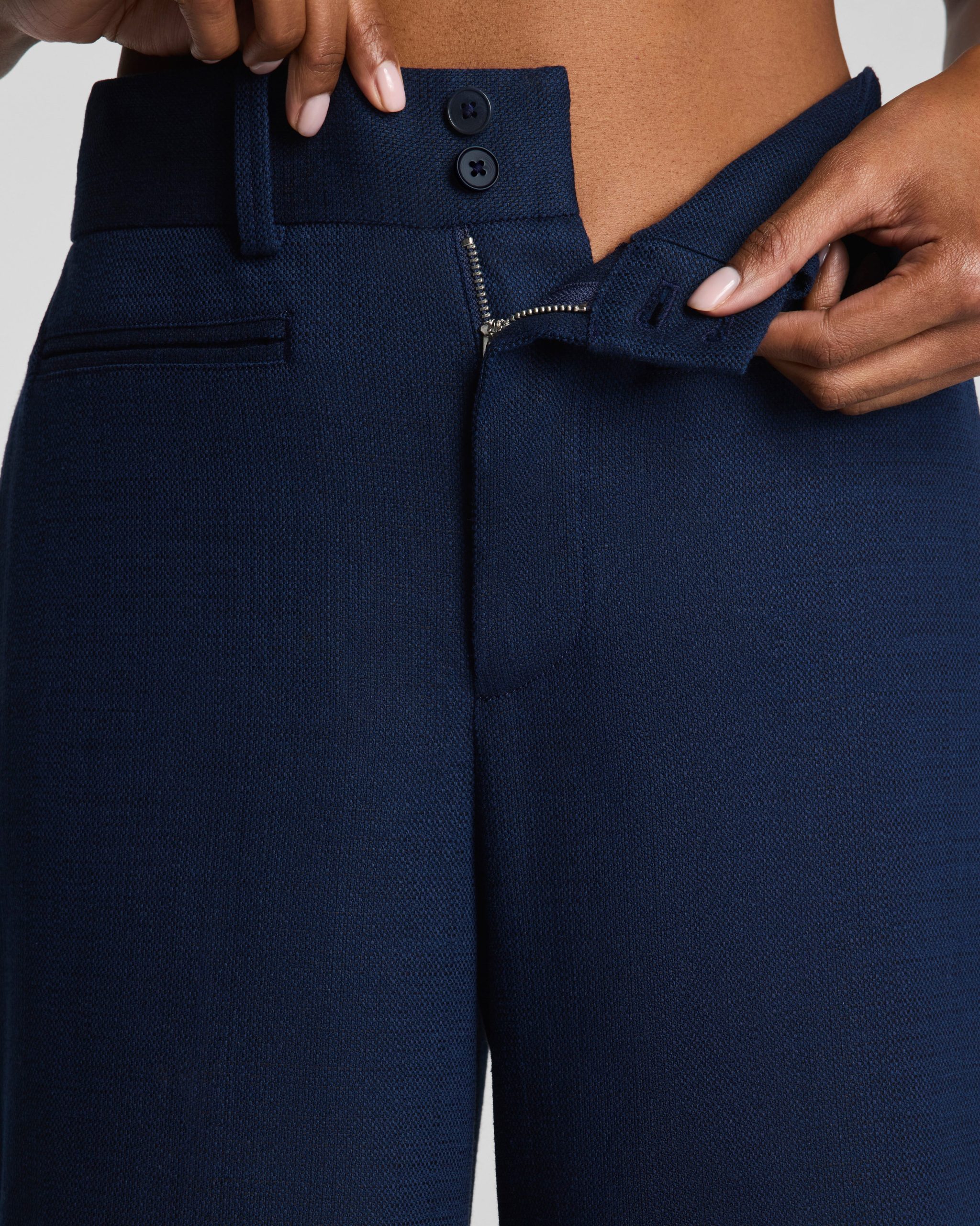 SPANX? EasyBreezy Cotton Linen Super Wide Leg Pant | Timeless Navy - Image 4