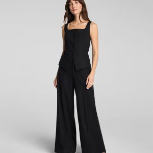 SPANX? EasyBreezy Cotton Linen Super Wide Leg Pant | Classic Black