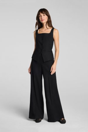 SPANX? EasyBreezy Cotton Linen Super Wide Leg Pant | Classic Black