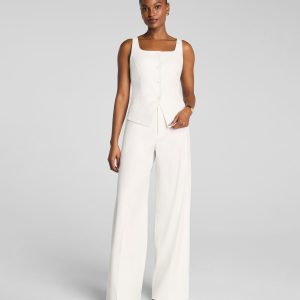 SPANX? EasyBreezy Cotton Linen Super Wide Leg Pant | Ivory
