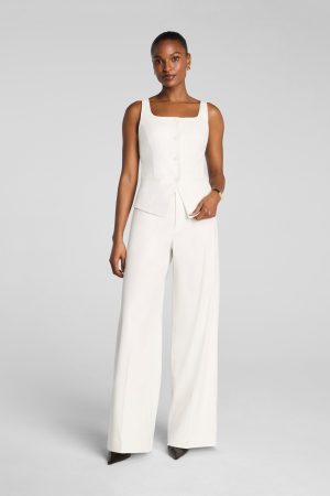 SPANX? EasyBreezy Cotton Linen Super Wide Leg Pant | Ivory
