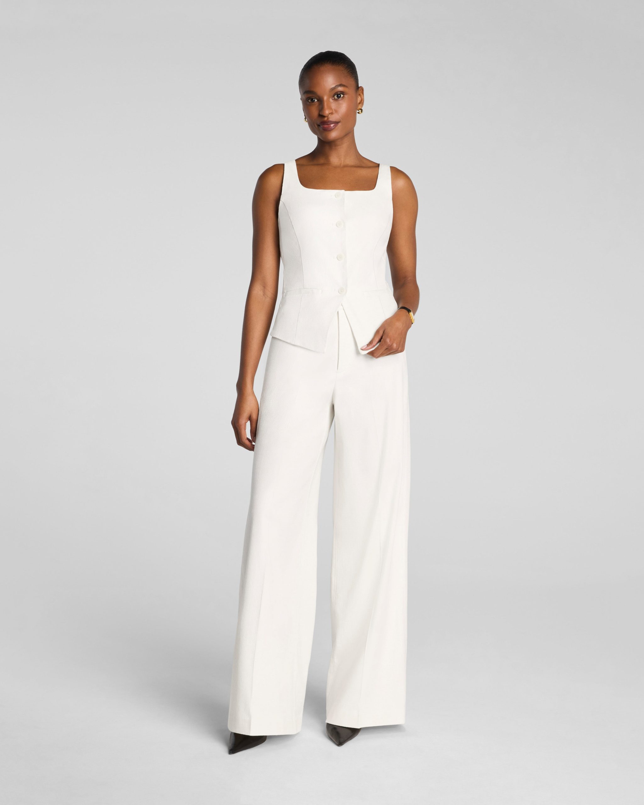 SPANX? EasyBreezy Cotton Linen Super Wide Leg Pant | Ivory