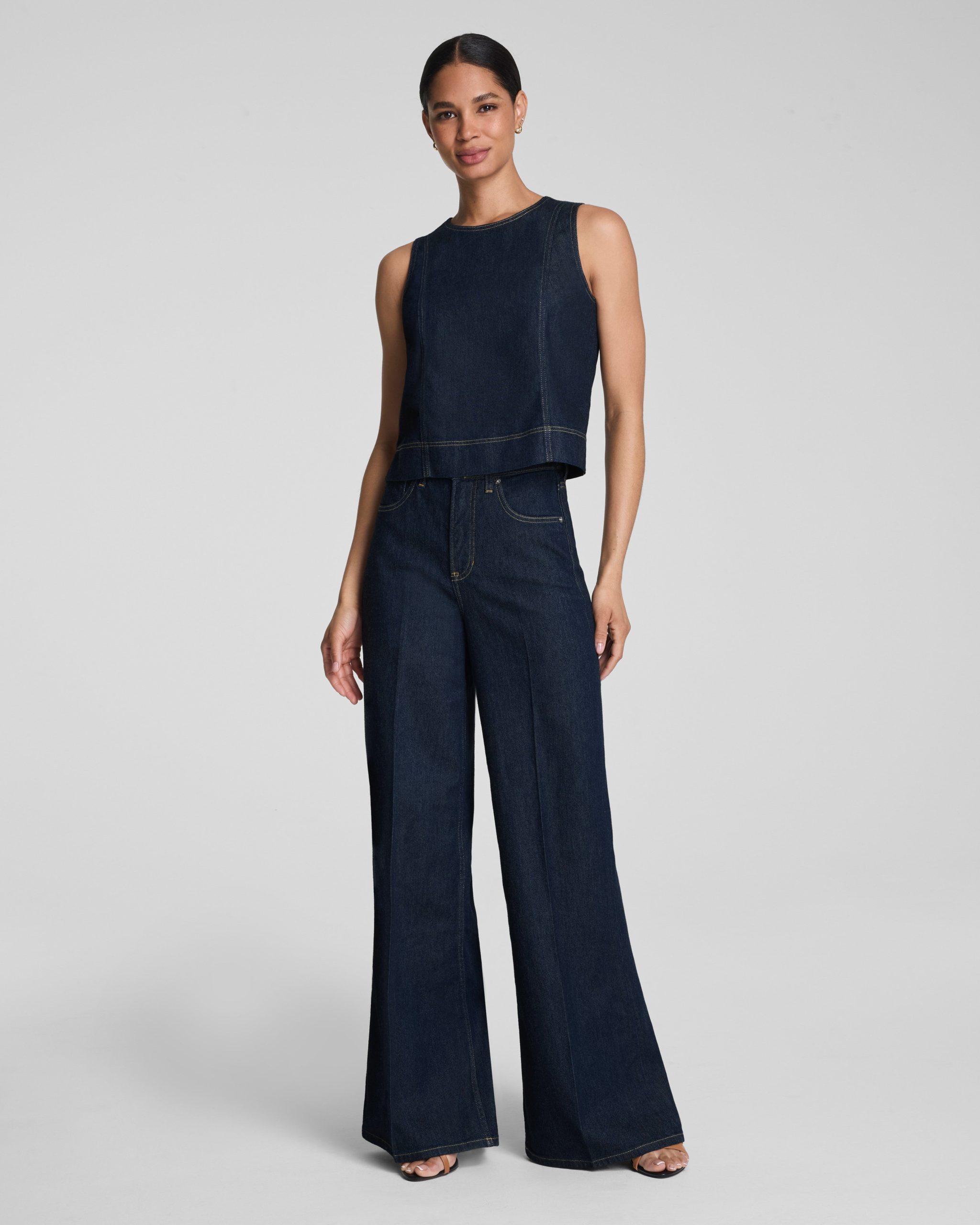 SPANX? Lightweight Denim Shell Tank | Deep Sea - Image 4