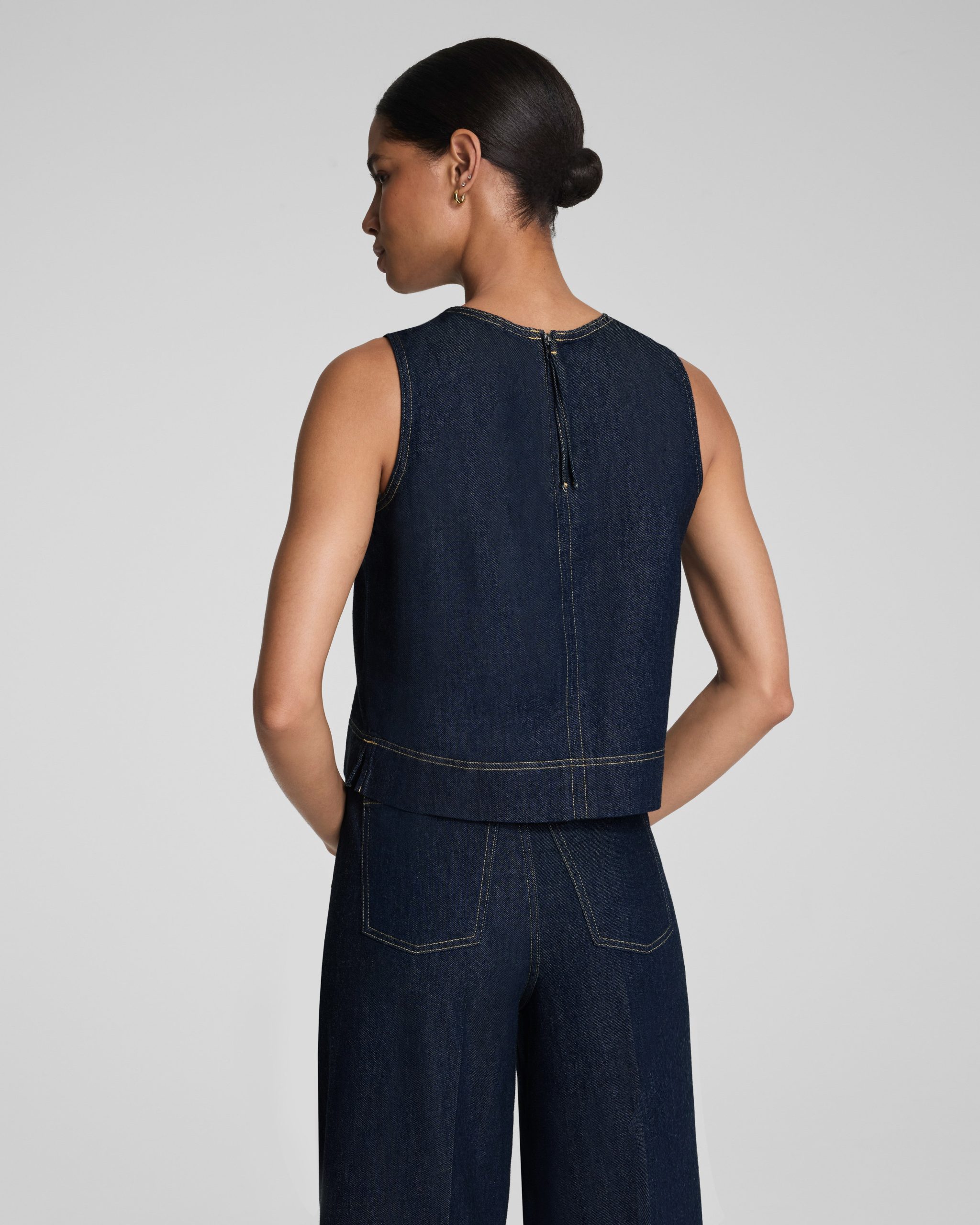 SPANX? Lightweight Denim Shell Tank | Deep Sea - Image 2