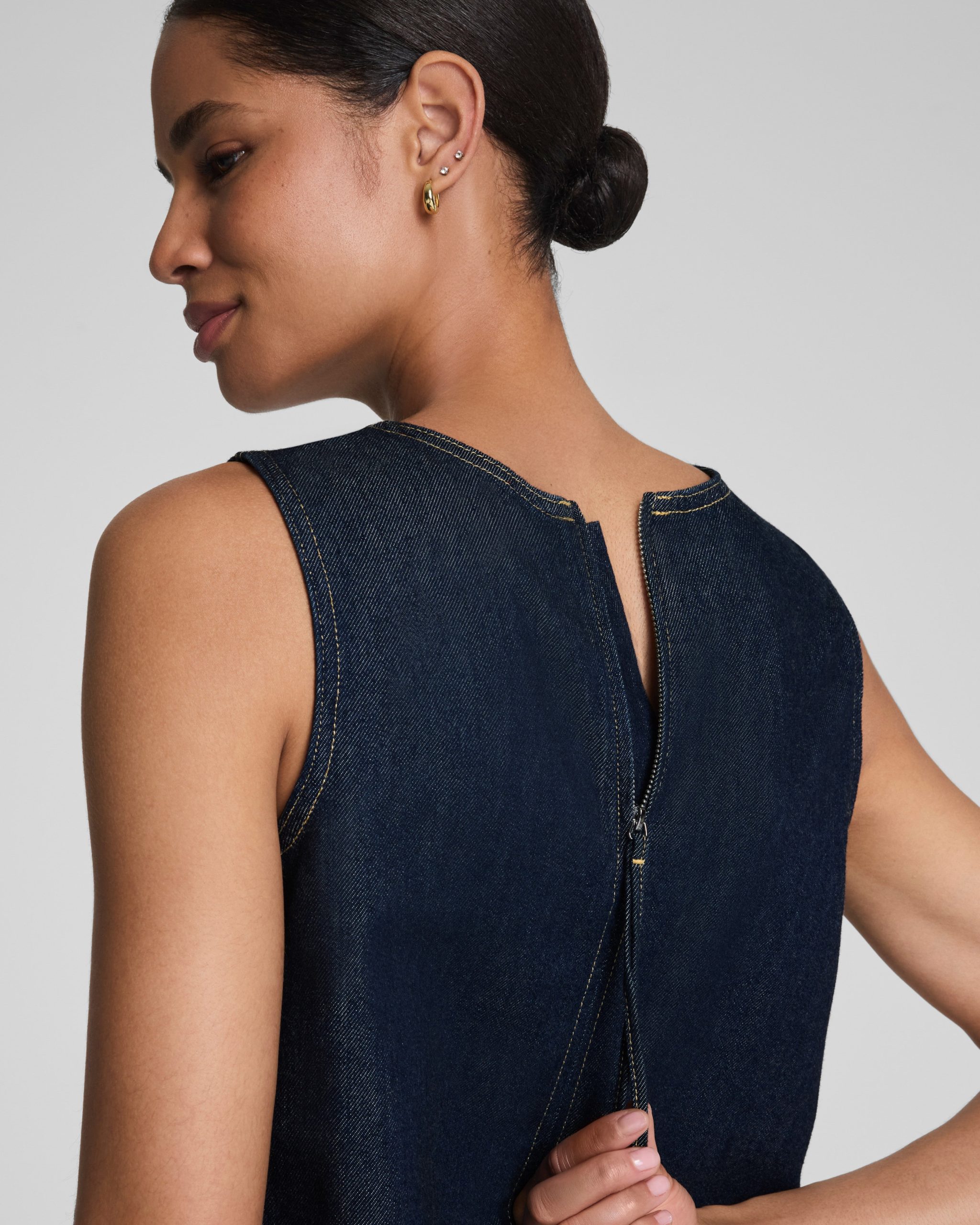 SPANX? Lightweight Denim Shell Tank | Deep Sea - Image 3