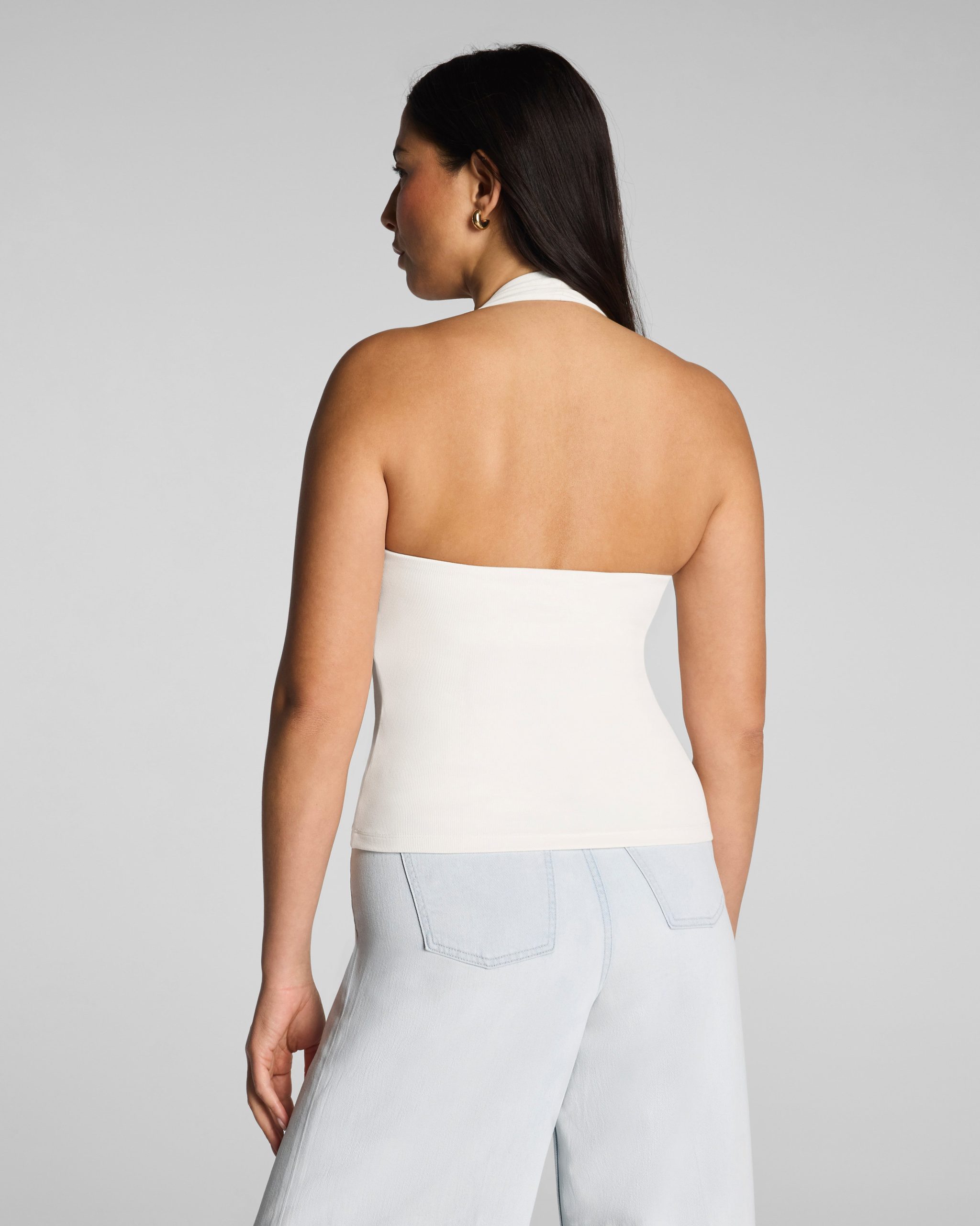 SPANX? Ribbed Knit Halter Tank | Ivory - Image 2