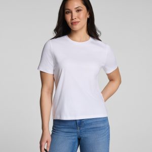SPANX? Lightweight Cotton Crewneck Tee | Classic White