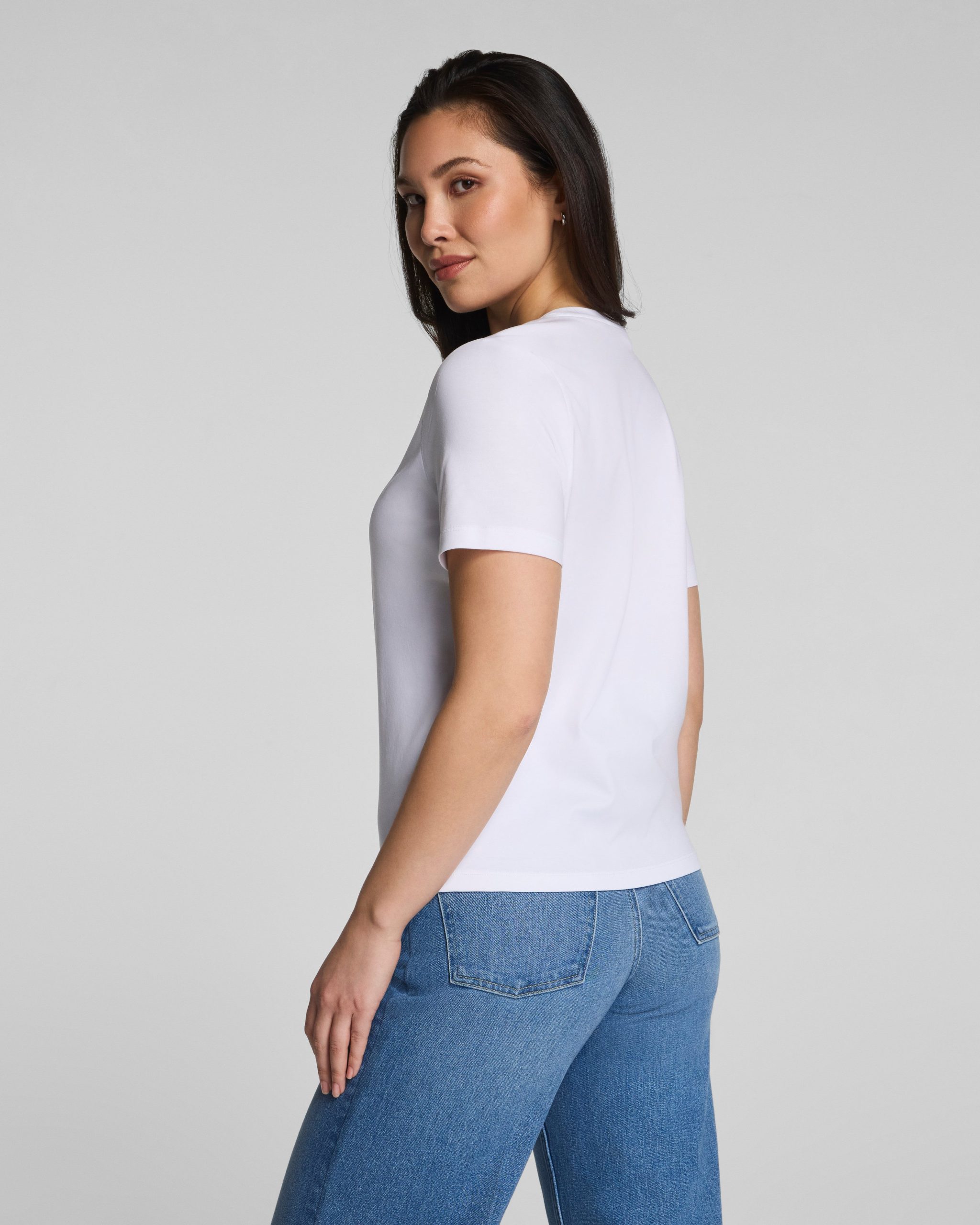 SPANX? Lightweight Cotton Crewneck Tee | Classic White - Image 2