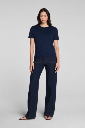 SPANXshape? Authentic 360 Mid-Rise Easy Flare Jeans with Patch Pockets | Marina