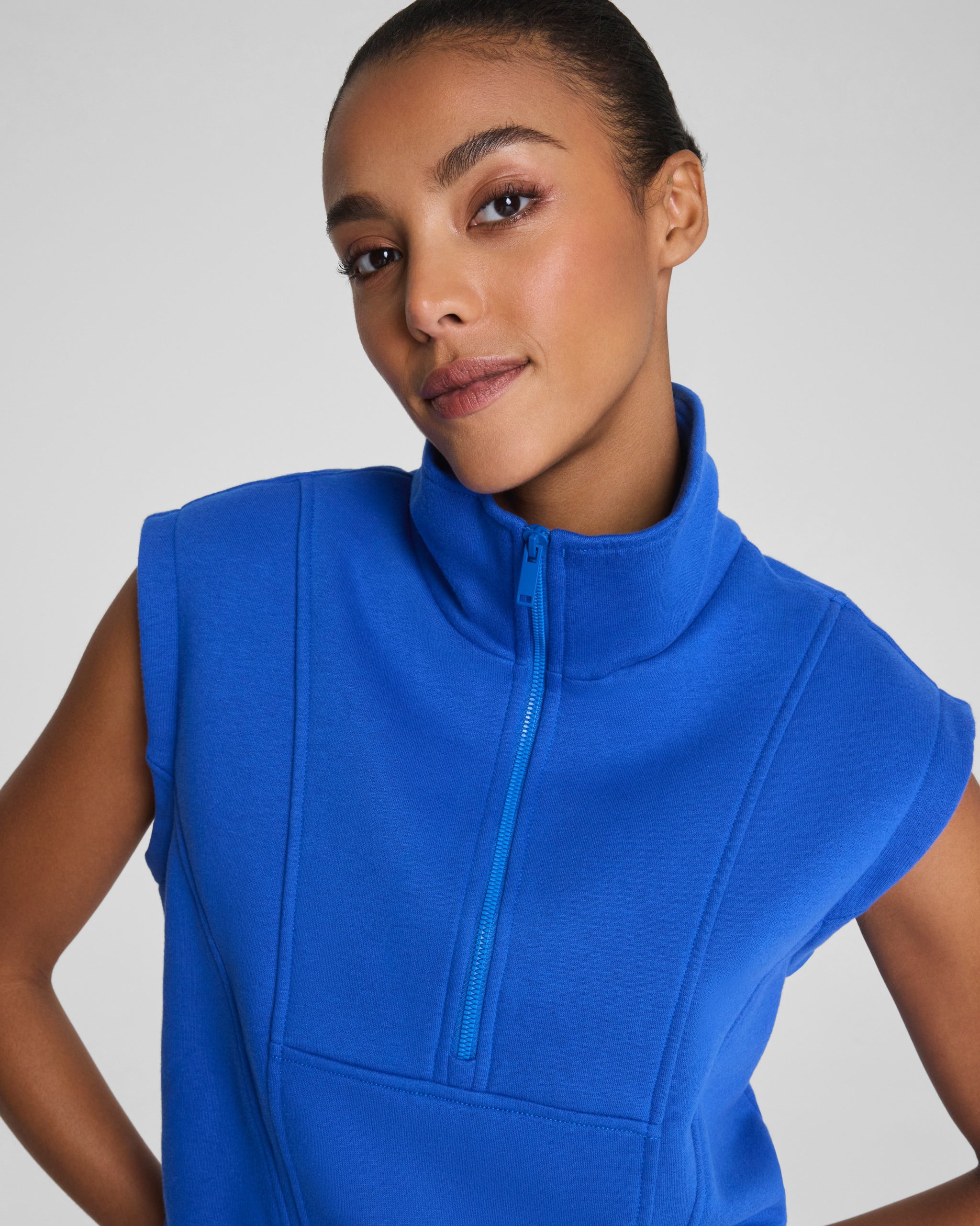 SPANX? BoostUp Cotton Fleece Half Zip Vest | Current - Image 3