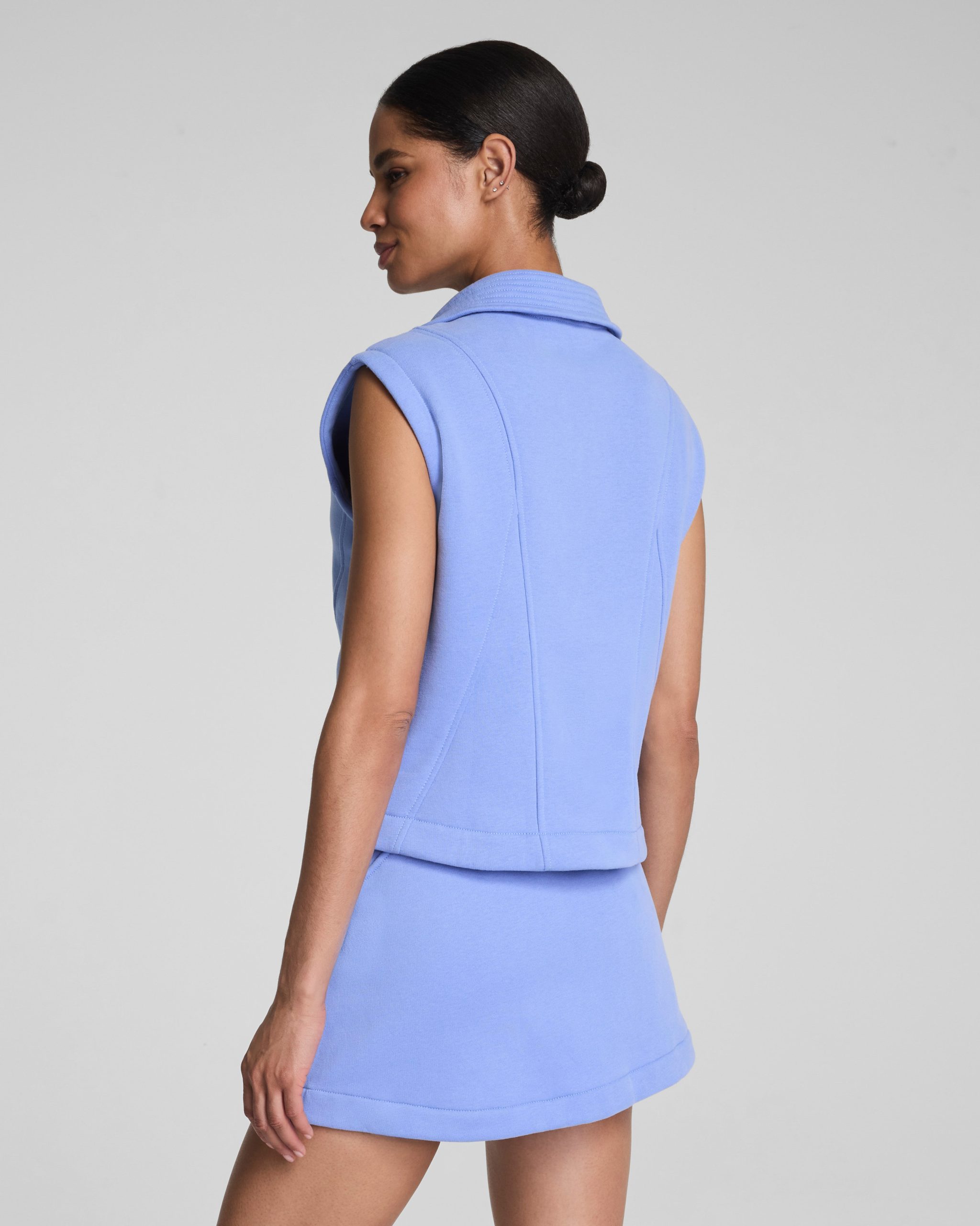 SPANX? BoostUp Cotton Fleece Half Zip Vest | Hyacinth - Image 2