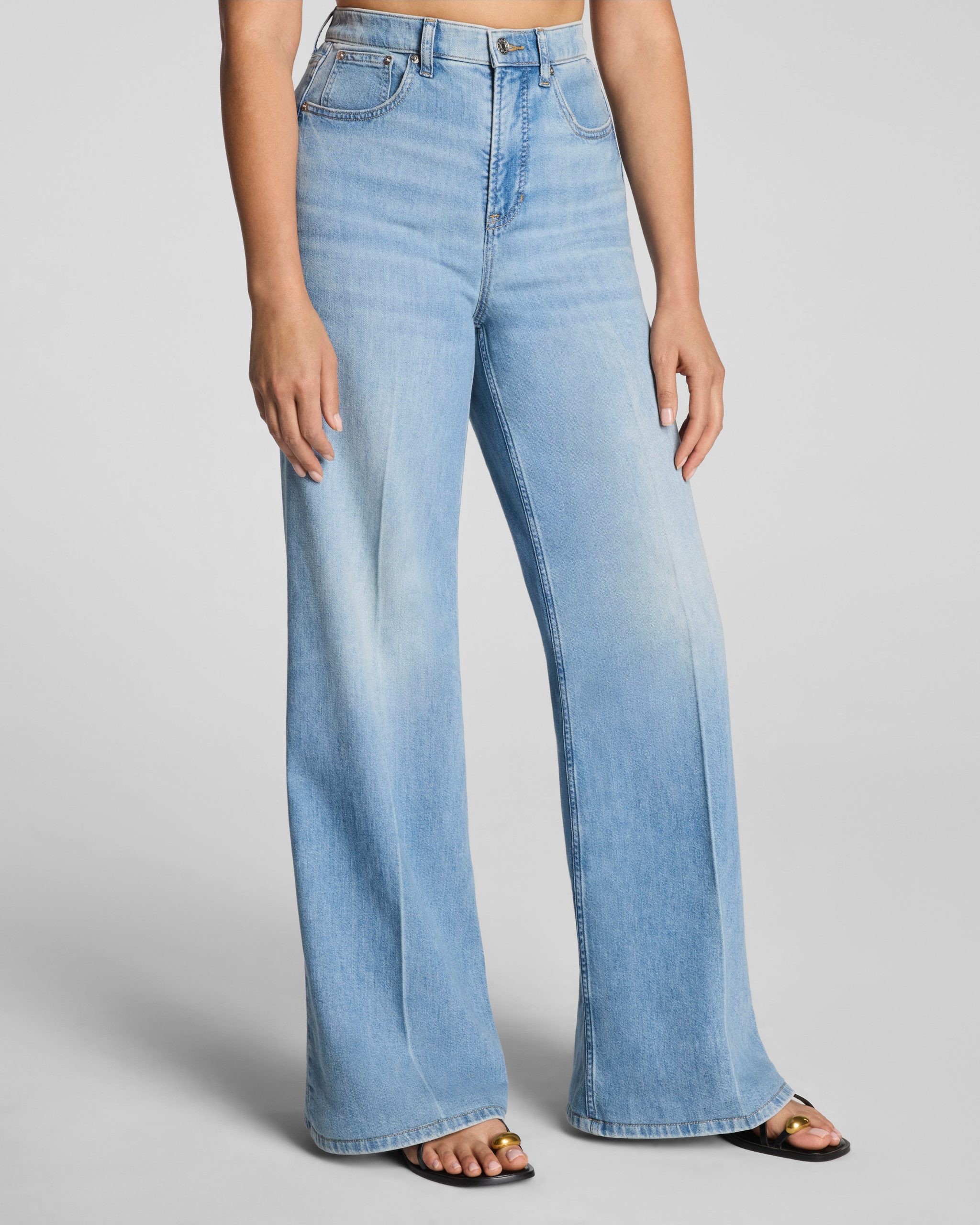 SPANXsupersmooth? Authentic 360 Lightweight Super Wide Leg Jeans | Seaside Blue - Image 2