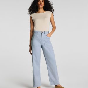 SPANXsupersmooth?  Stretch Twill Utility Barrel Leg Pant with Patch Pockets | Himalayan Cloud