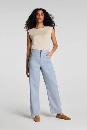 SPANXsupersmooth? Stretch Twill Utility Barrel Leg Pant with Patch Pockets | Himalayan Cloud