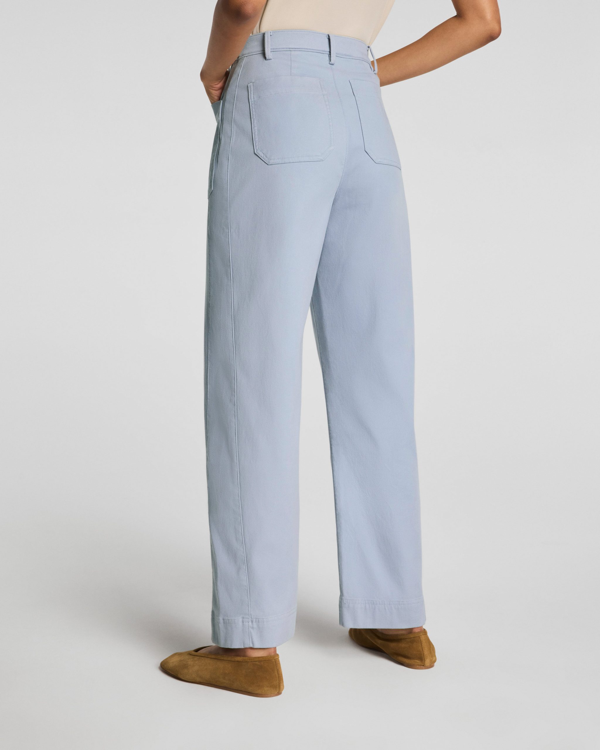 SPANXsupersmooth? Stretch Twill Utility Barrel Leg Pant with Patch Pockets | Himalayan Cloud - Image 3