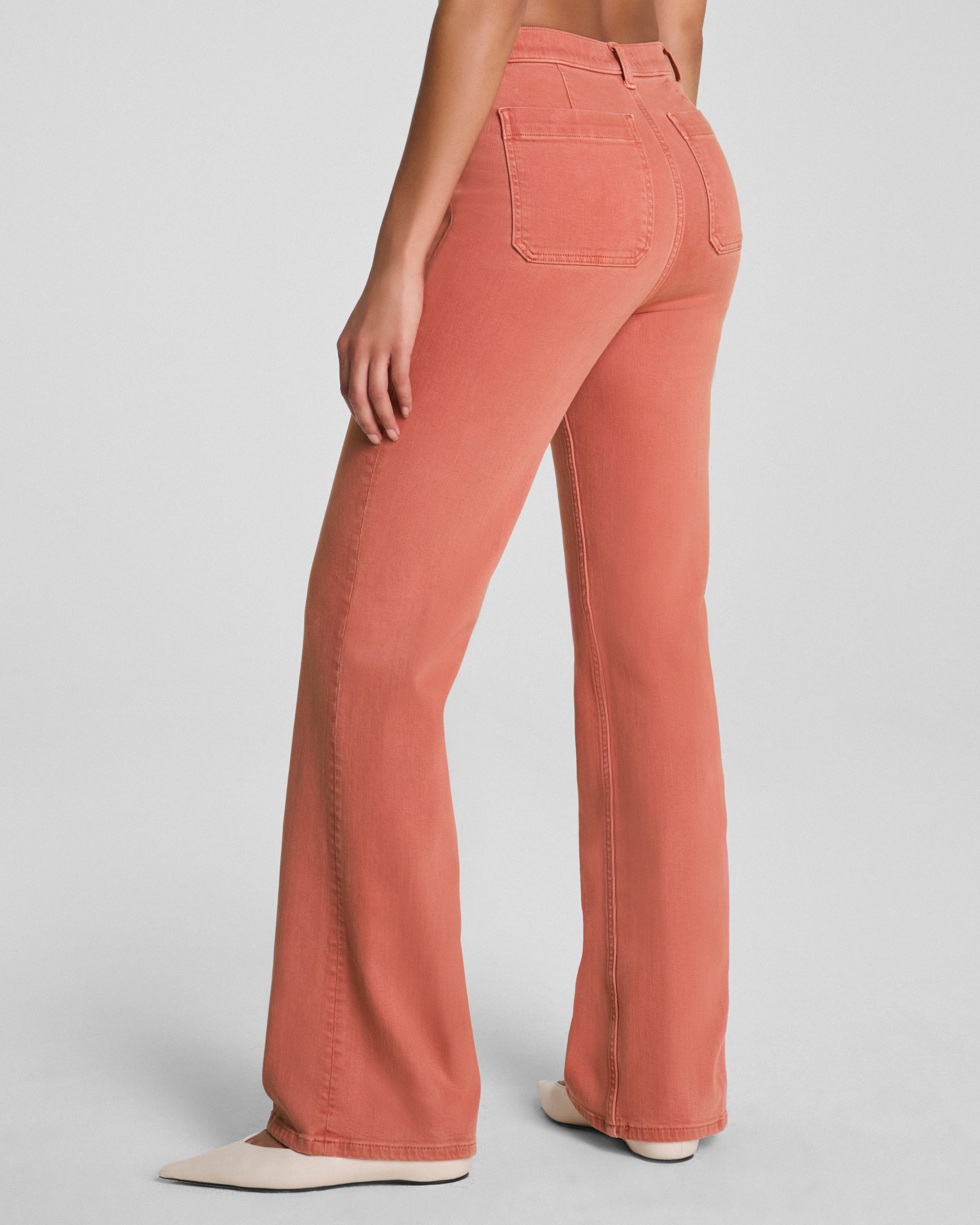 SPANXshape? Authentic 360 Easy Flare Jeans with Patch Pockets | Clay - Image 3