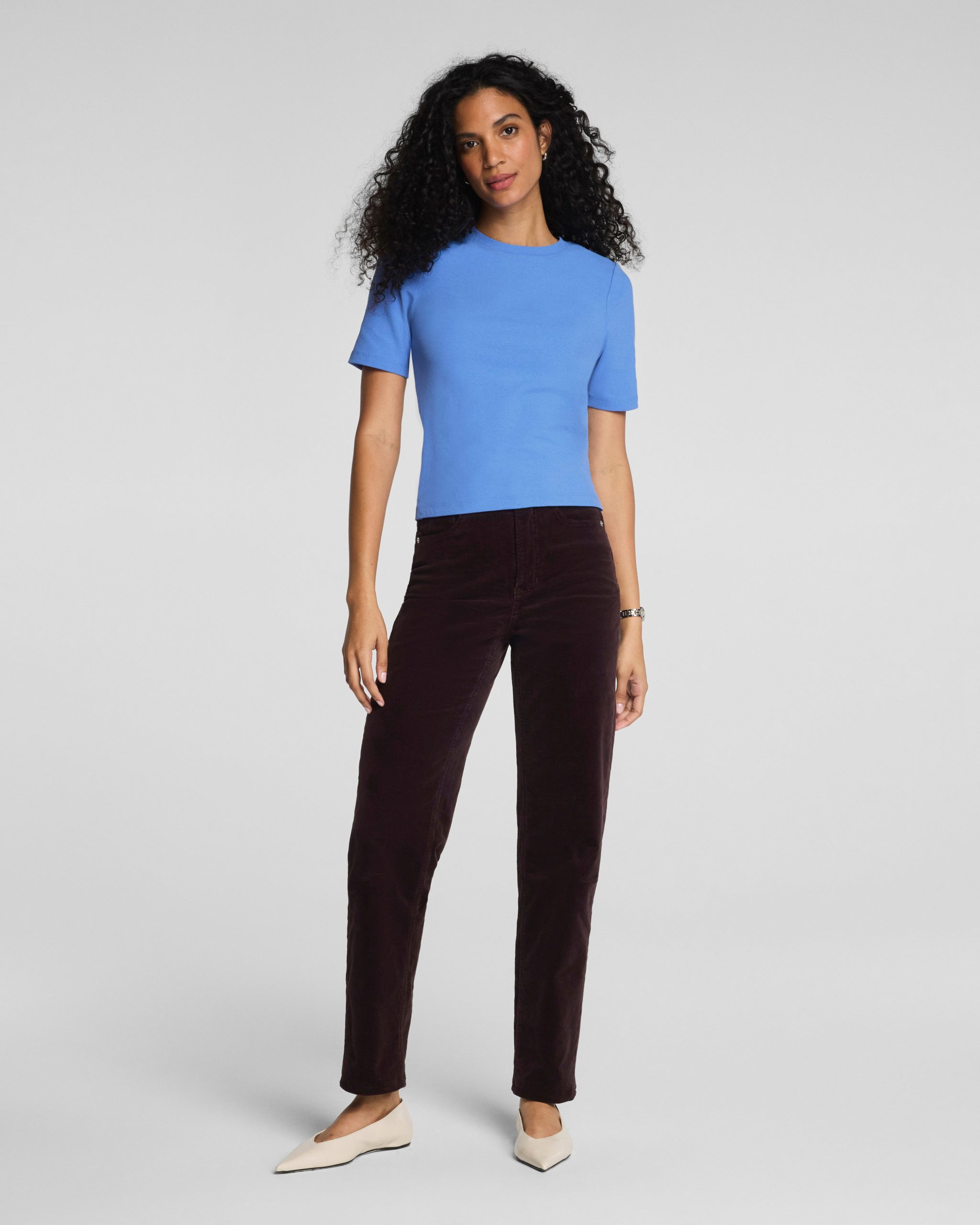 SPANX? Ribbed Knit Crewneck Tee | Aster - Image 4