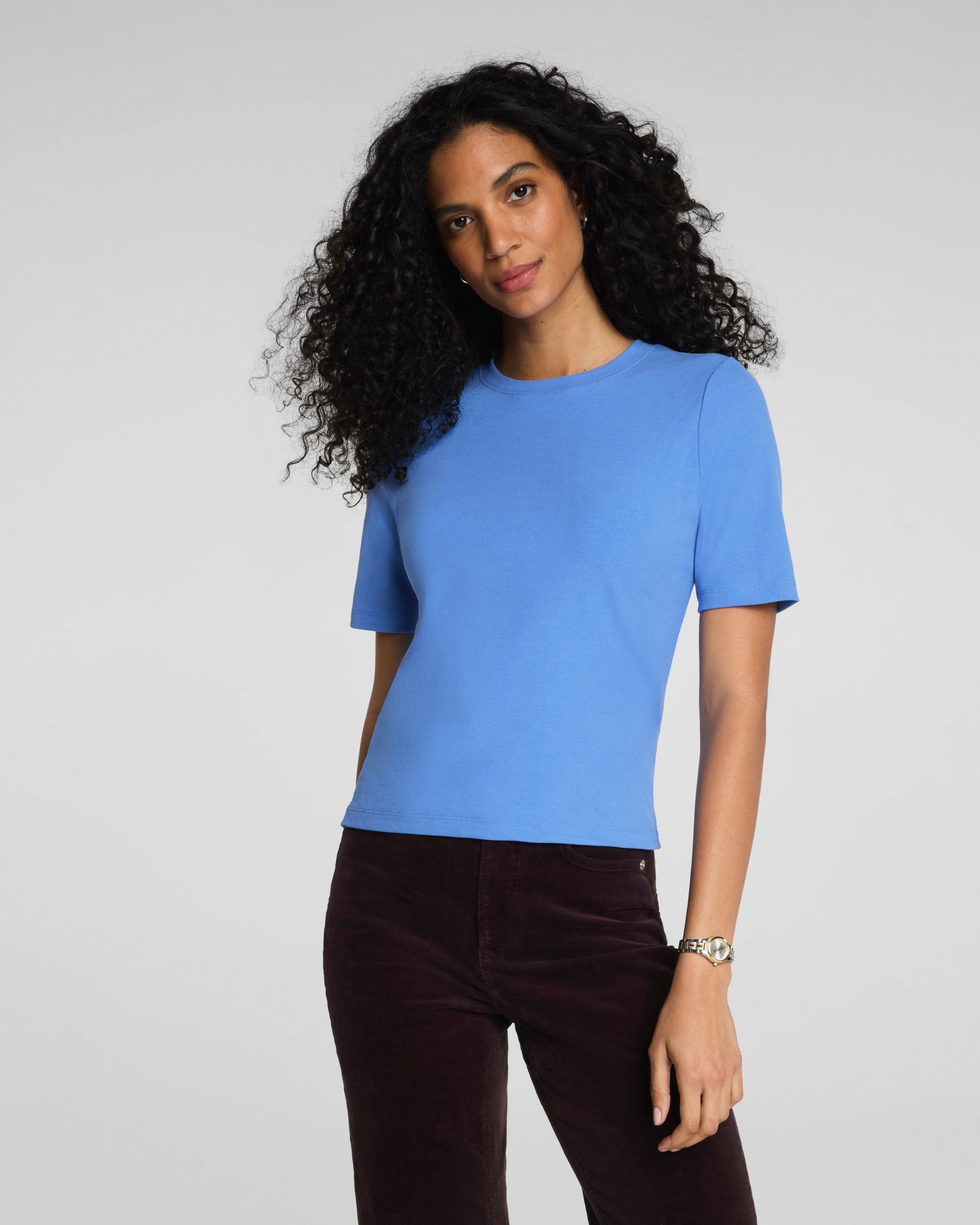 SPANX? Ribbed Knit Crewneck Tee | Aster