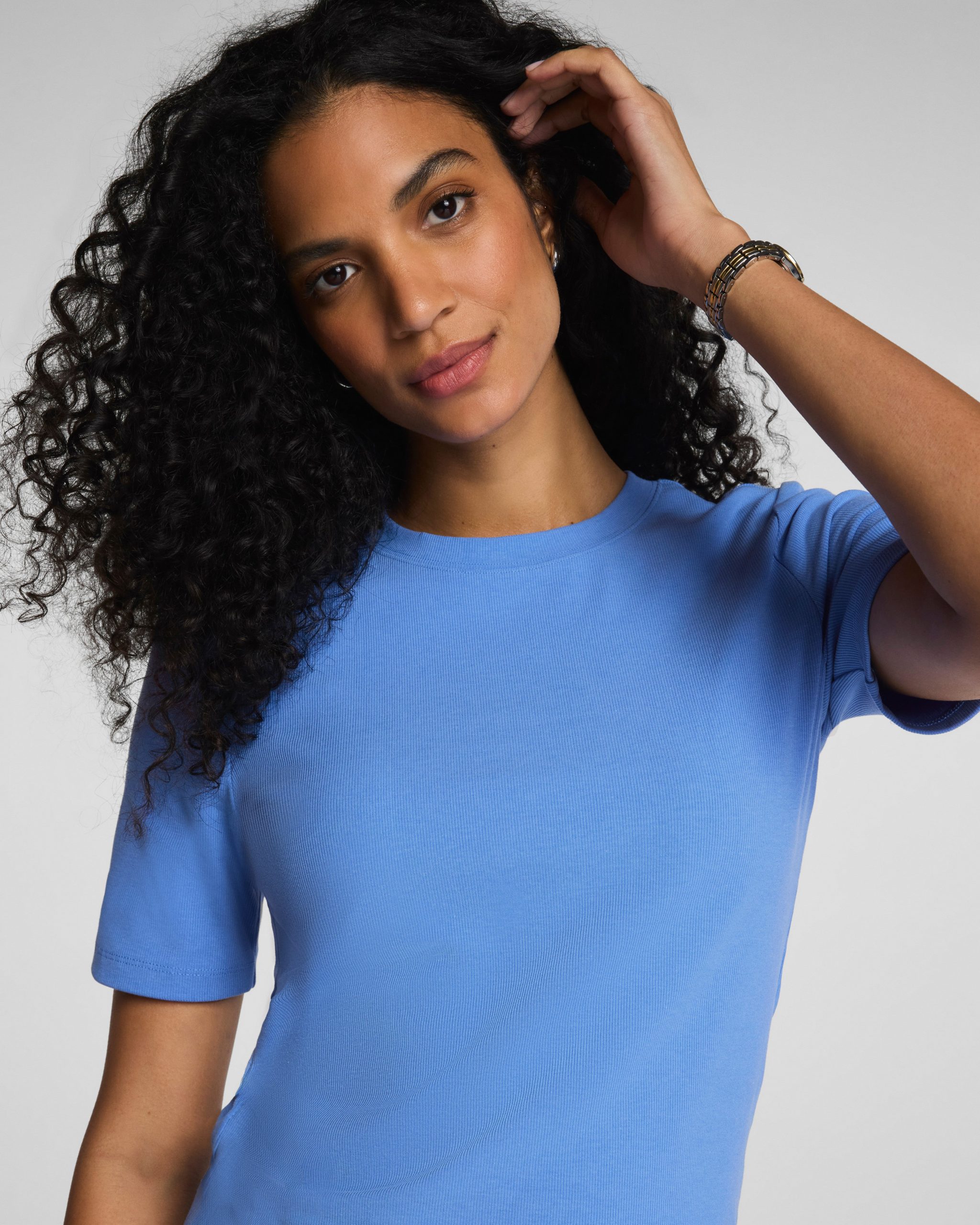 SPANX? Ribbed Knit Crewneck Tee | Aster - Image 3