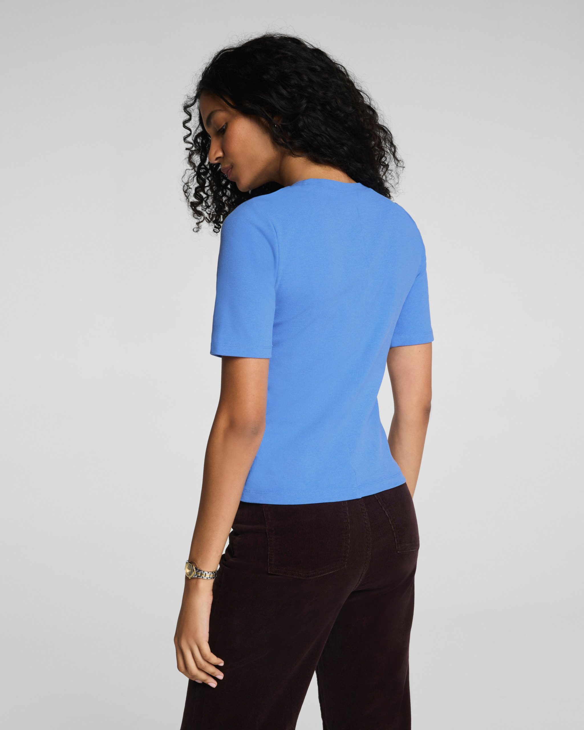 SPANX? Ribbed Knit Crewneck Tee | Aster - Image 2
