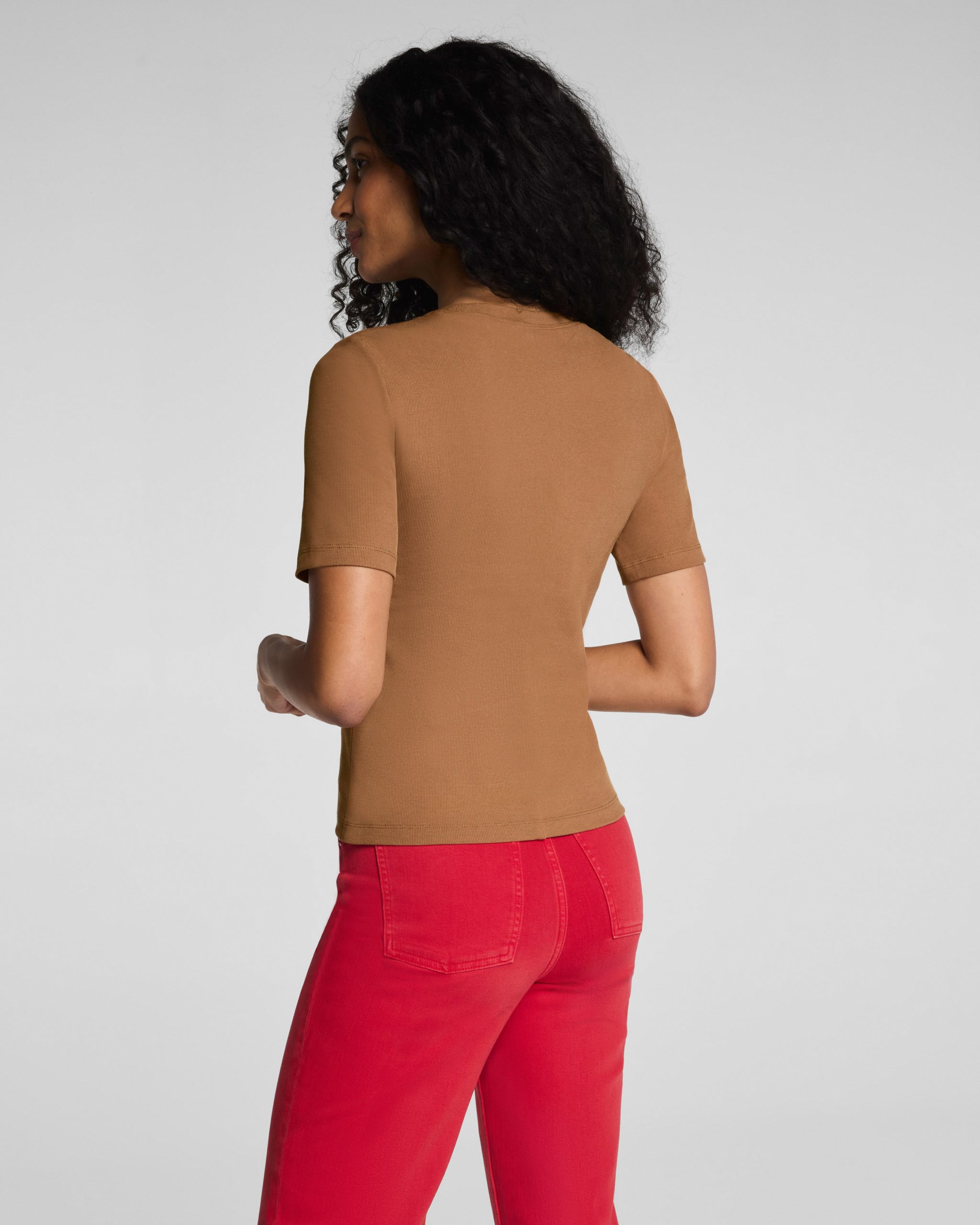 SPANX? Ribbed Knit Crewneck Tee | Maplewood - Image 2