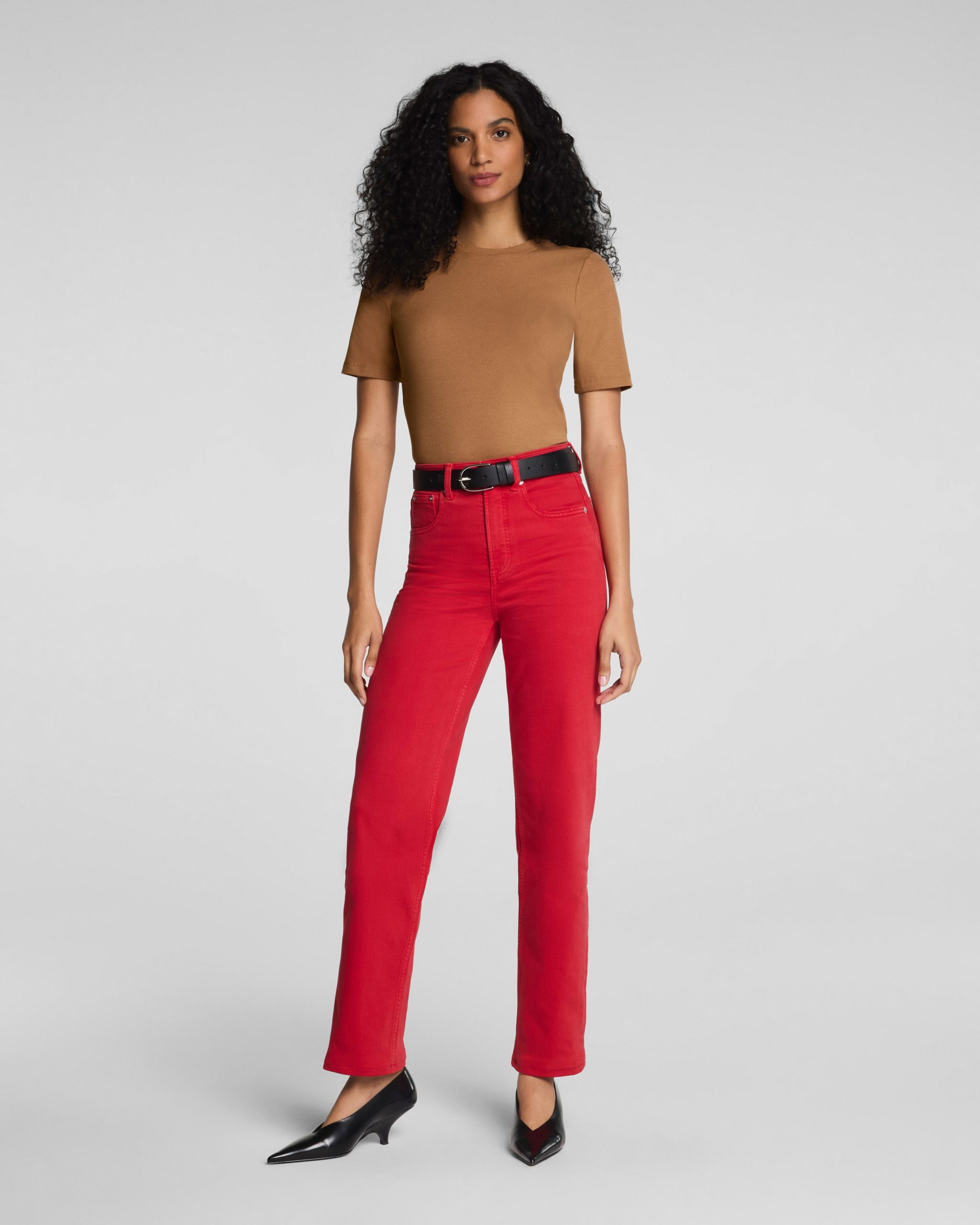 SPANX? Ribbed Knit Crewneck Tee | Maplewood - Image 3