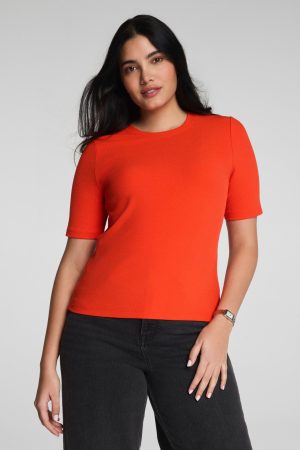 SPANX? Ribbed Knit Crewneck Tee | Poppy