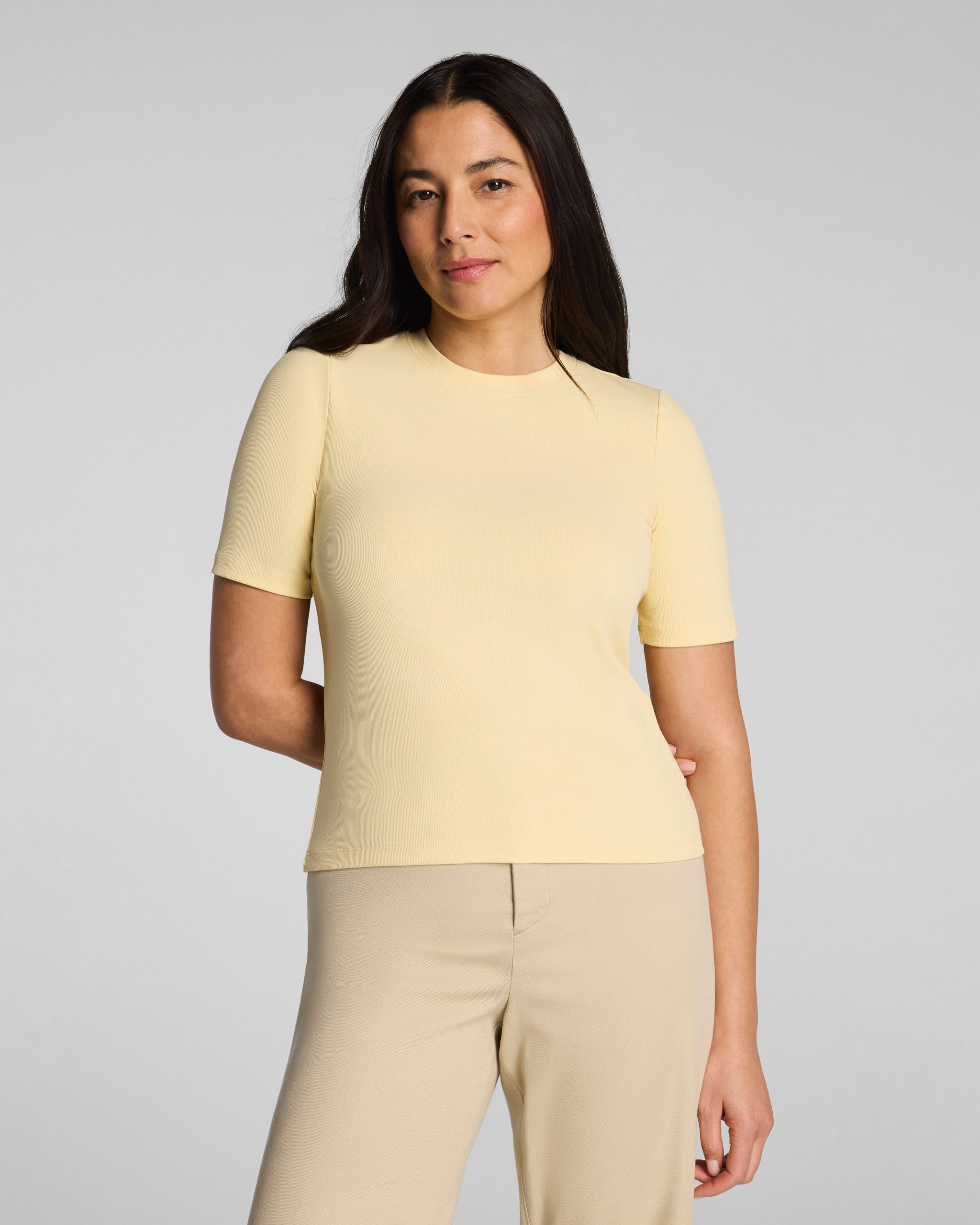 SPANX? Ribbed Knit Crewneck Tee | Sunbeam