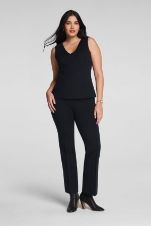 SPANXsupersmooth? PerfectFit Ponte Kick Flare Pant with Pintuck | Classic Black