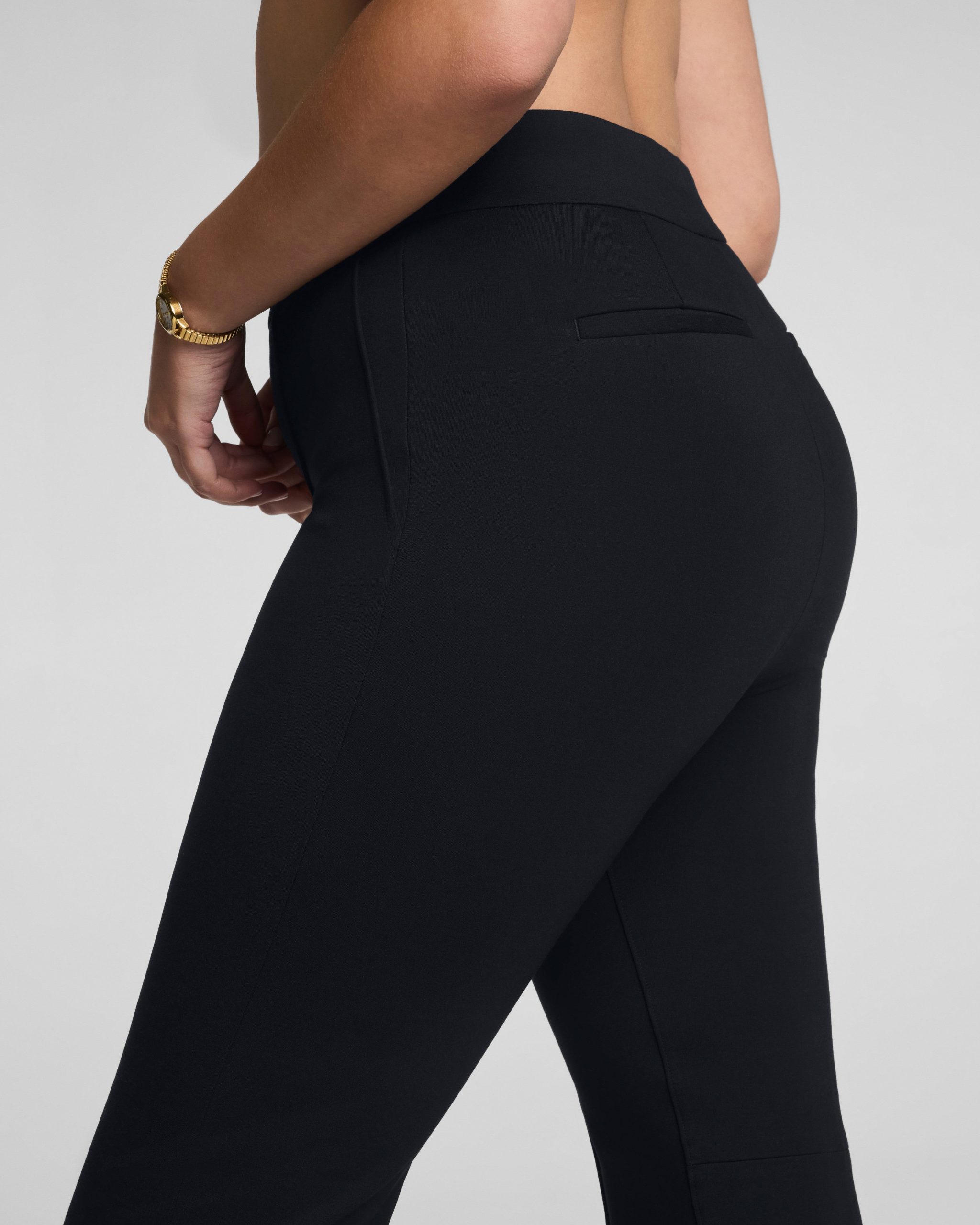 SPANXsupersmooth? PerfectFit Ponte Kick Flare Pant with Pintuck | Classic Black - Image 5