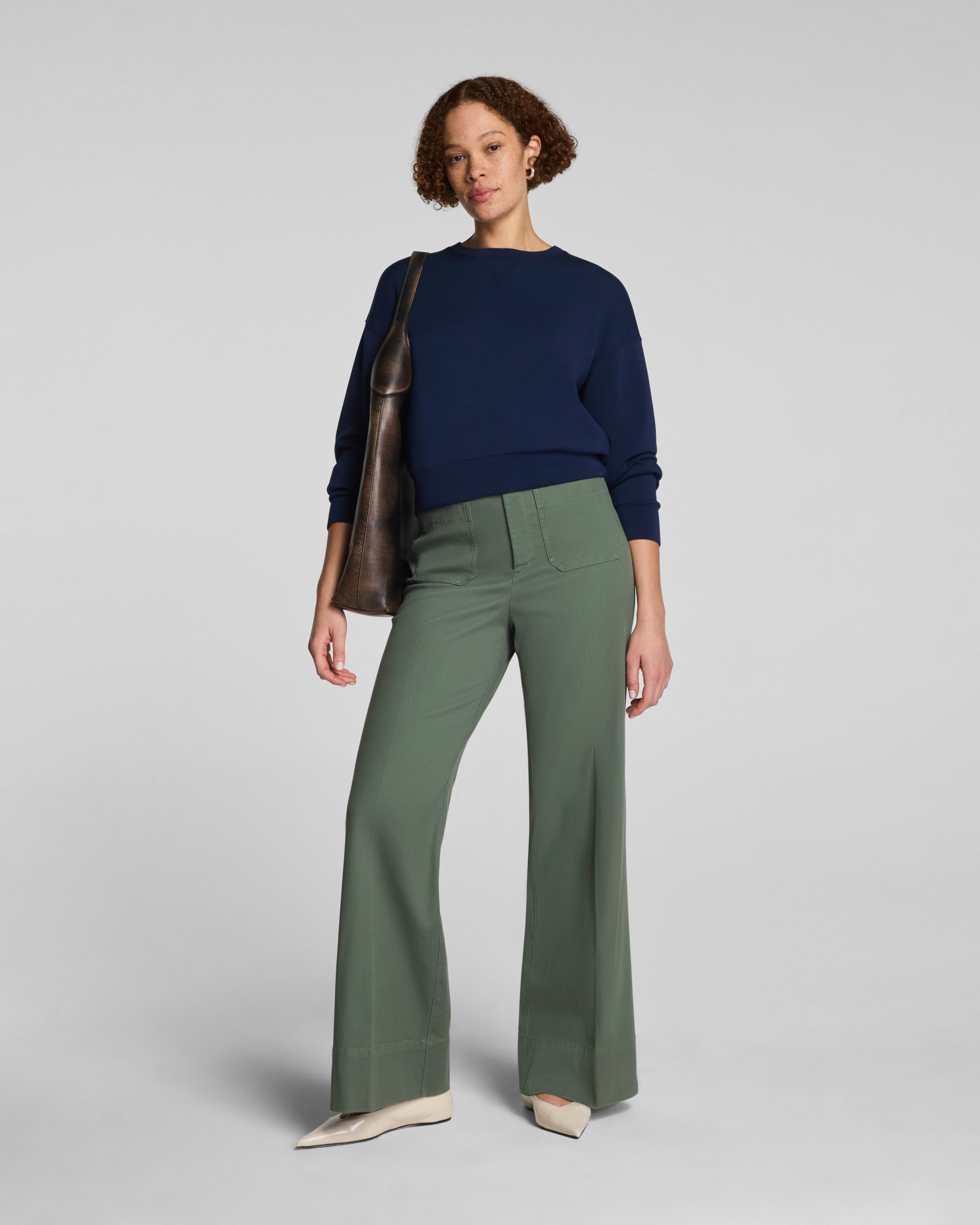 SPANXsupersmooth? Stretch Twill Wide Leg Pant with Patch Pockets - Image 5
