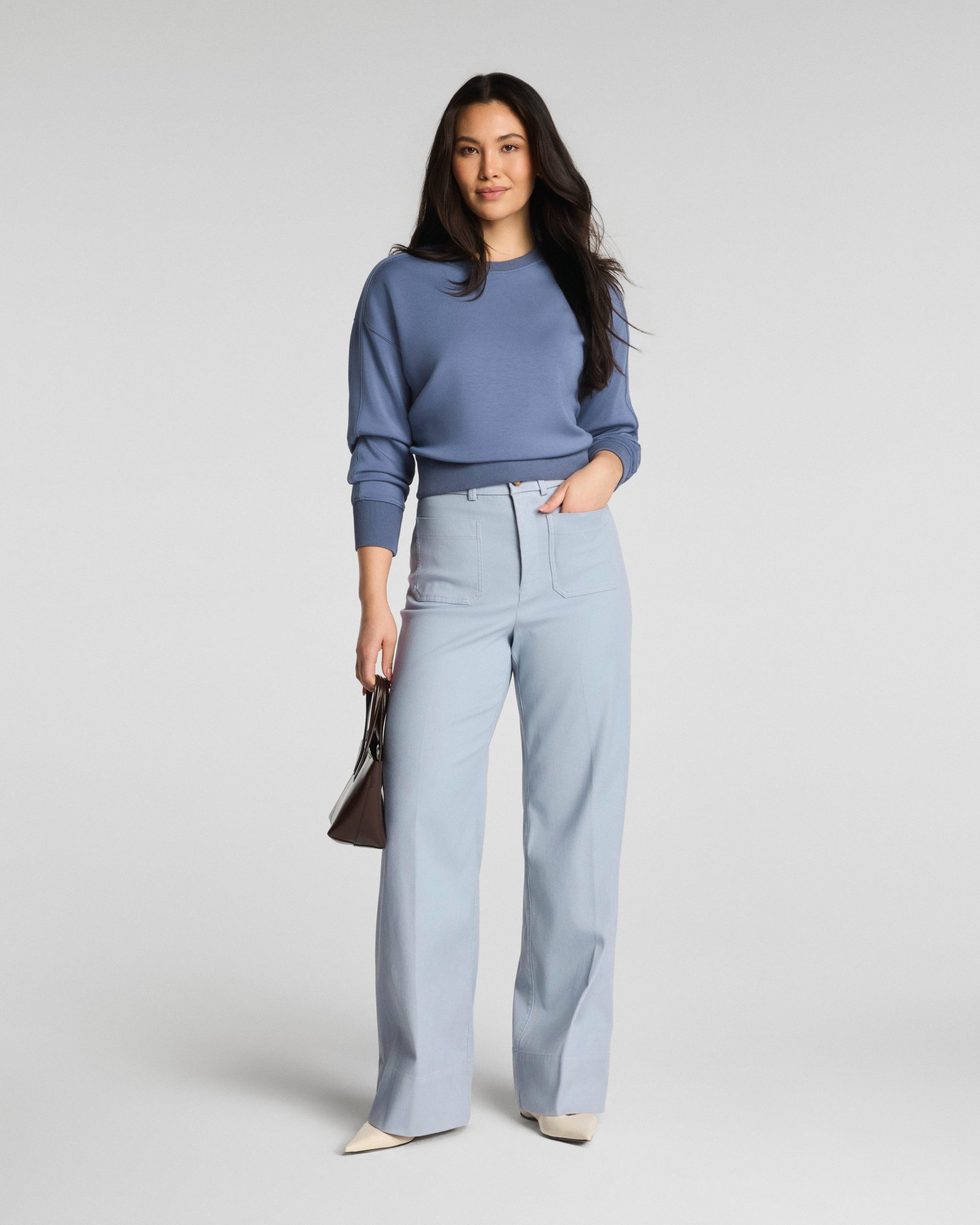 SPANXsupersmooth? Stretch Twill Wide Leg Pant with Patch Pockets - Image 4
