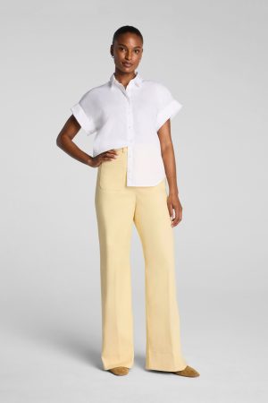 SPANXsupersmooth? Stretch Twill Wide Leg Pant with Patch Pockets | Sunbeam