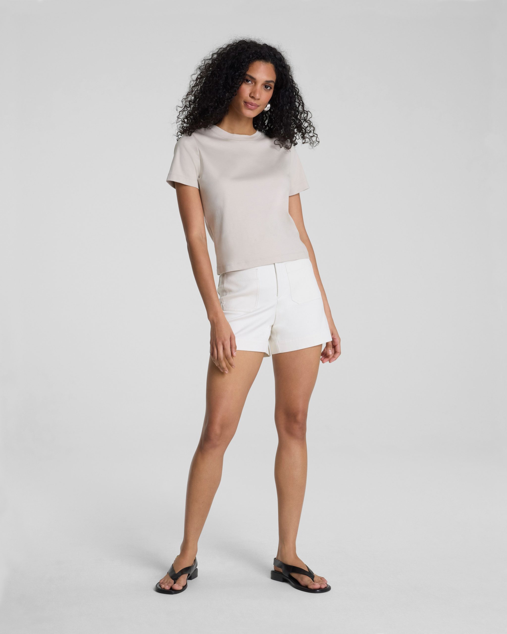 SPANXsupersmooth? Stretch Twill Short with Patch Pockets. 5 | Ivory