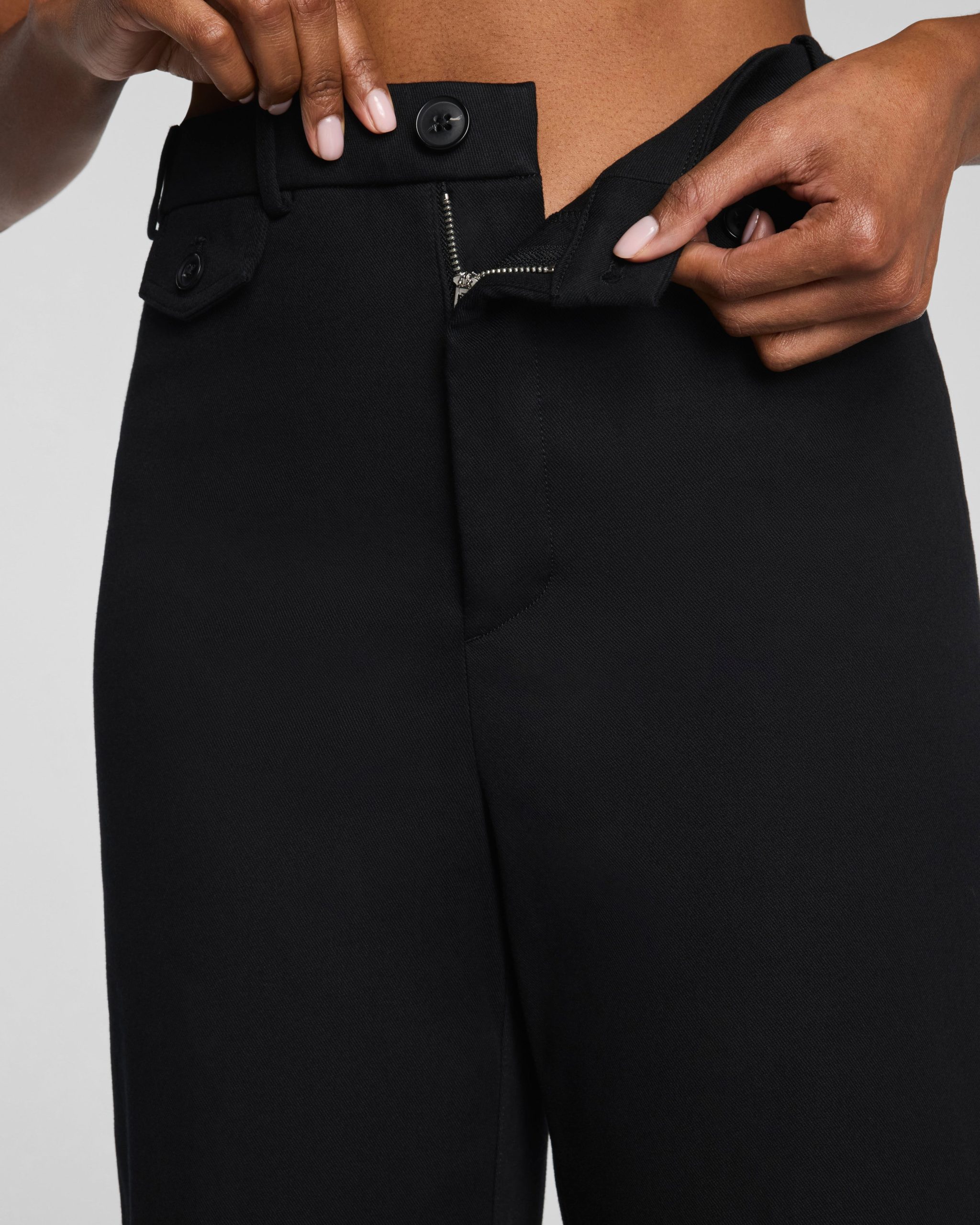 SPANXsupersmooth? Stretch Twill Cropped Easy Flare Pant | Classic Black - Image 4