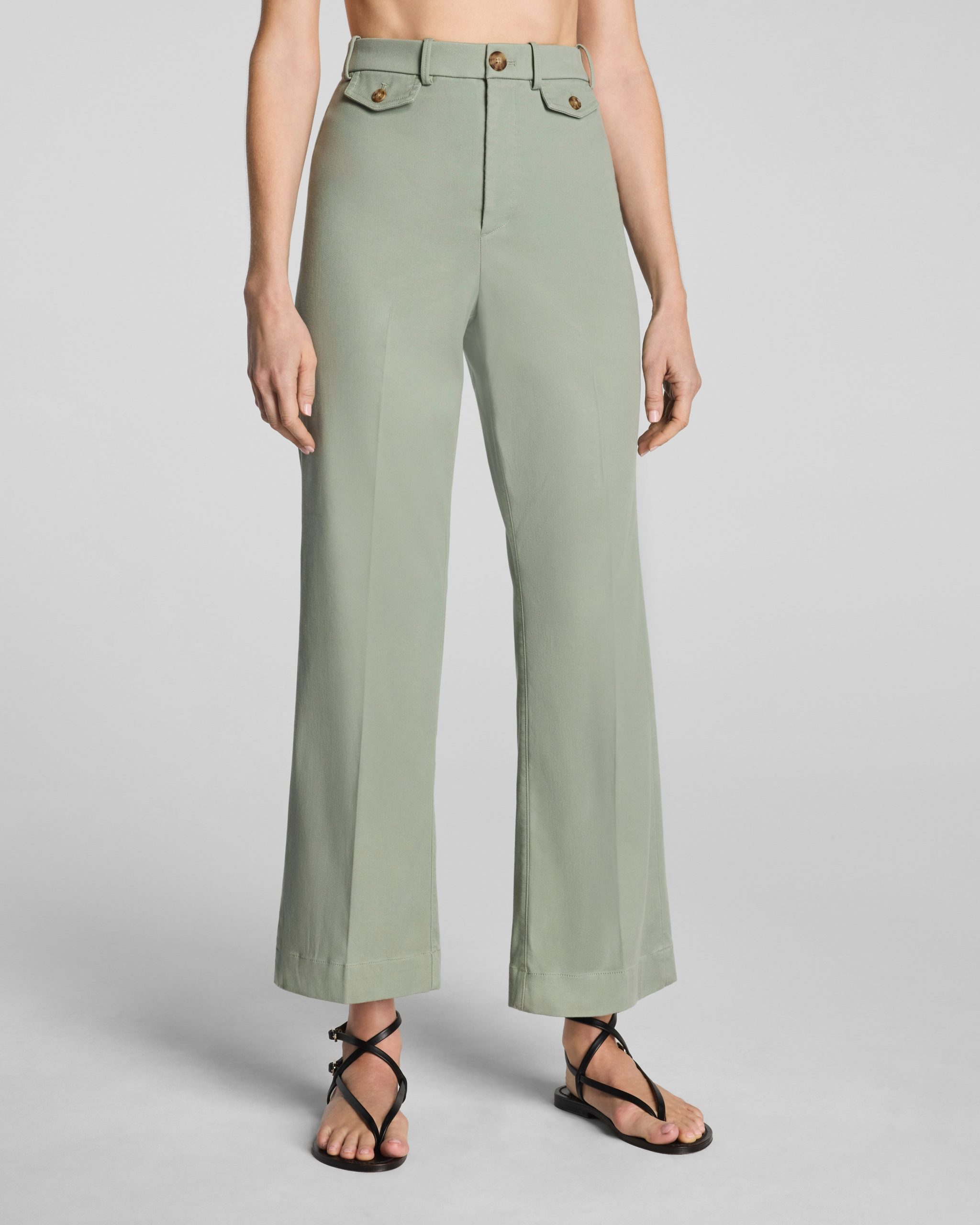 SPANXsupersmooth? Stretch Twill Cropped Easy Flare Pant | Sage Brush - Image 2