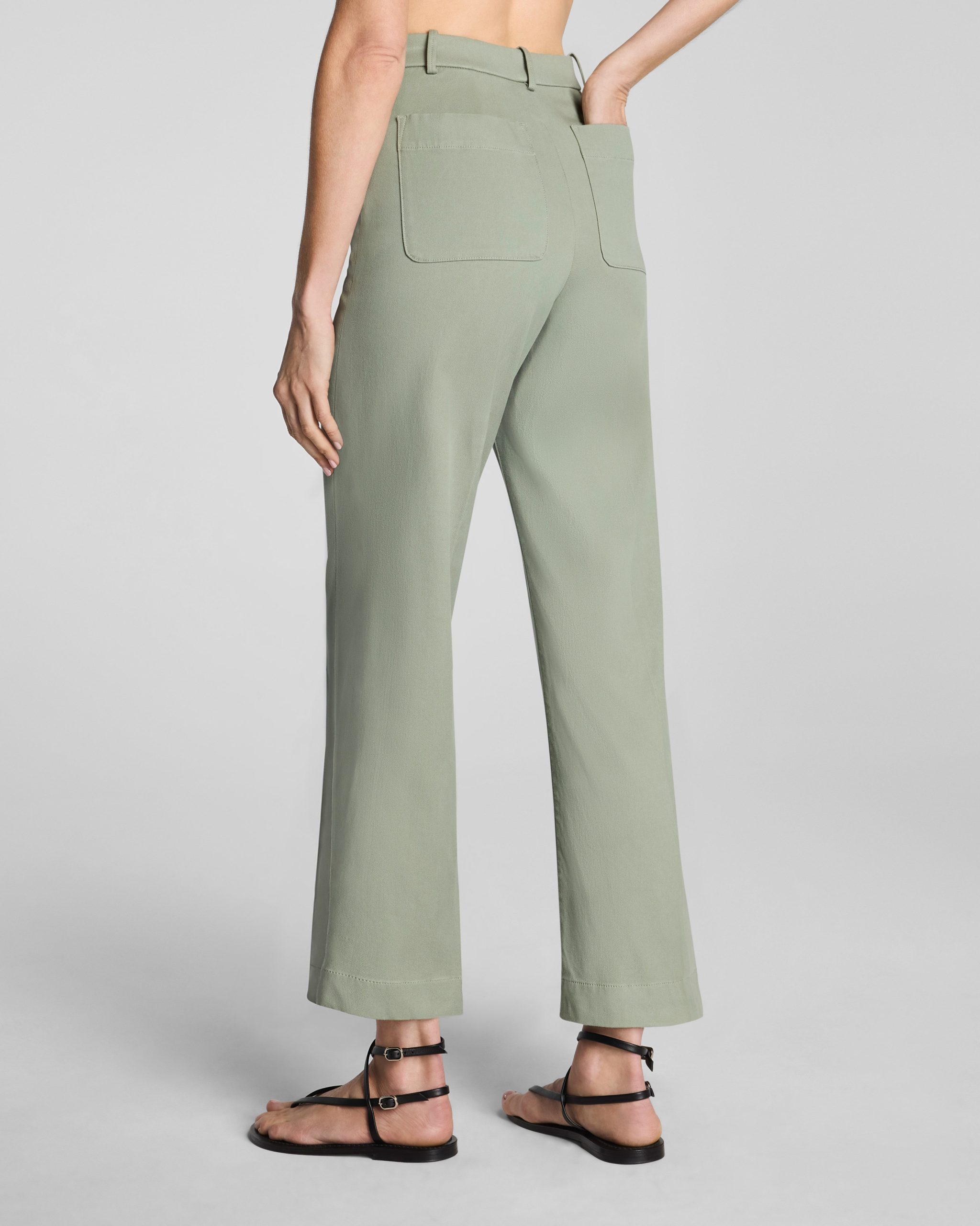 SPANXsupersmooth? Stretch Twill Cropped Easy Flare Pant | Sage Brush - Image 3