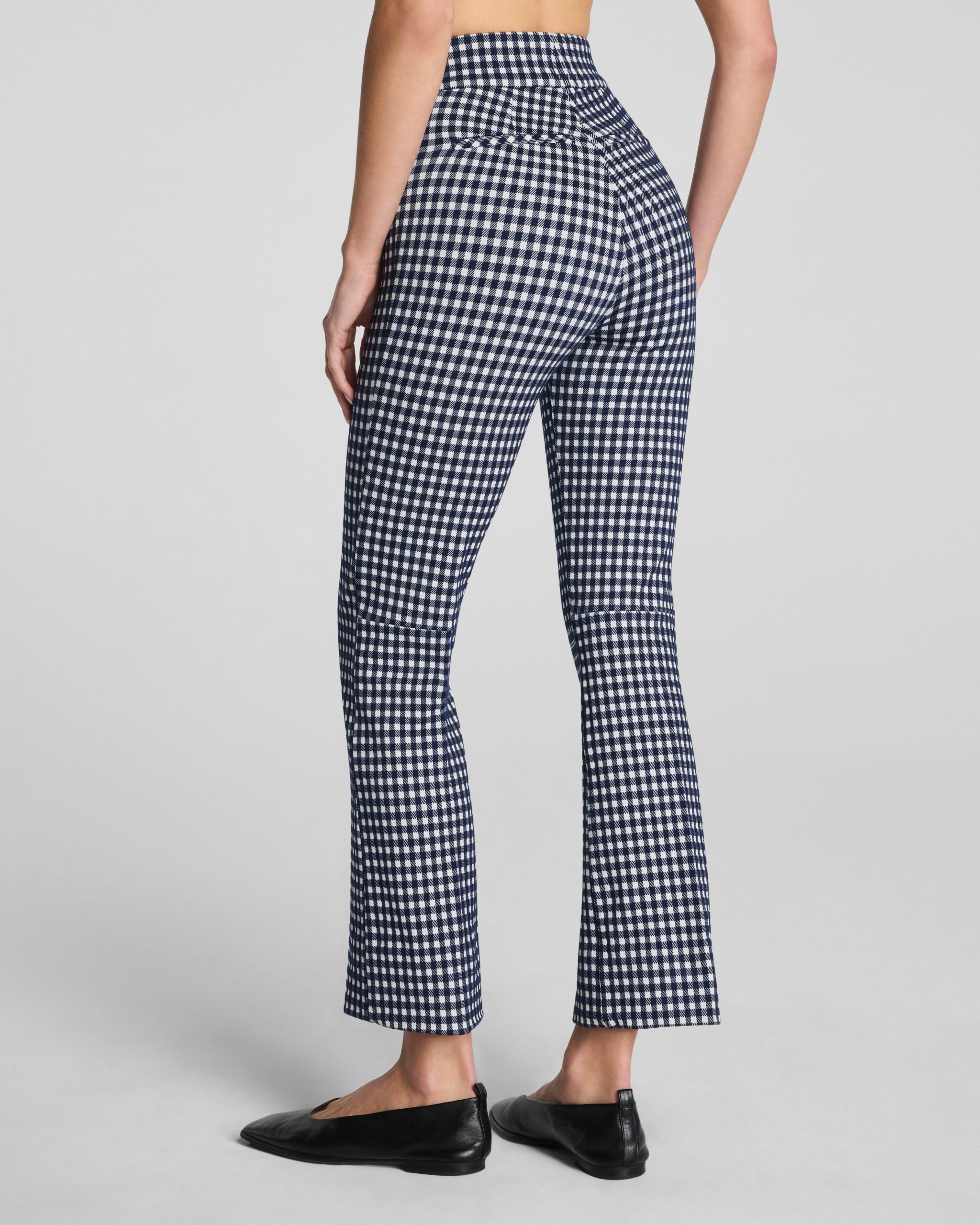 SPANXsupersmooth? PerfectFit Ponte Kick Flare Pant with Pintuck | Timeless Navy Gingham - Image 3