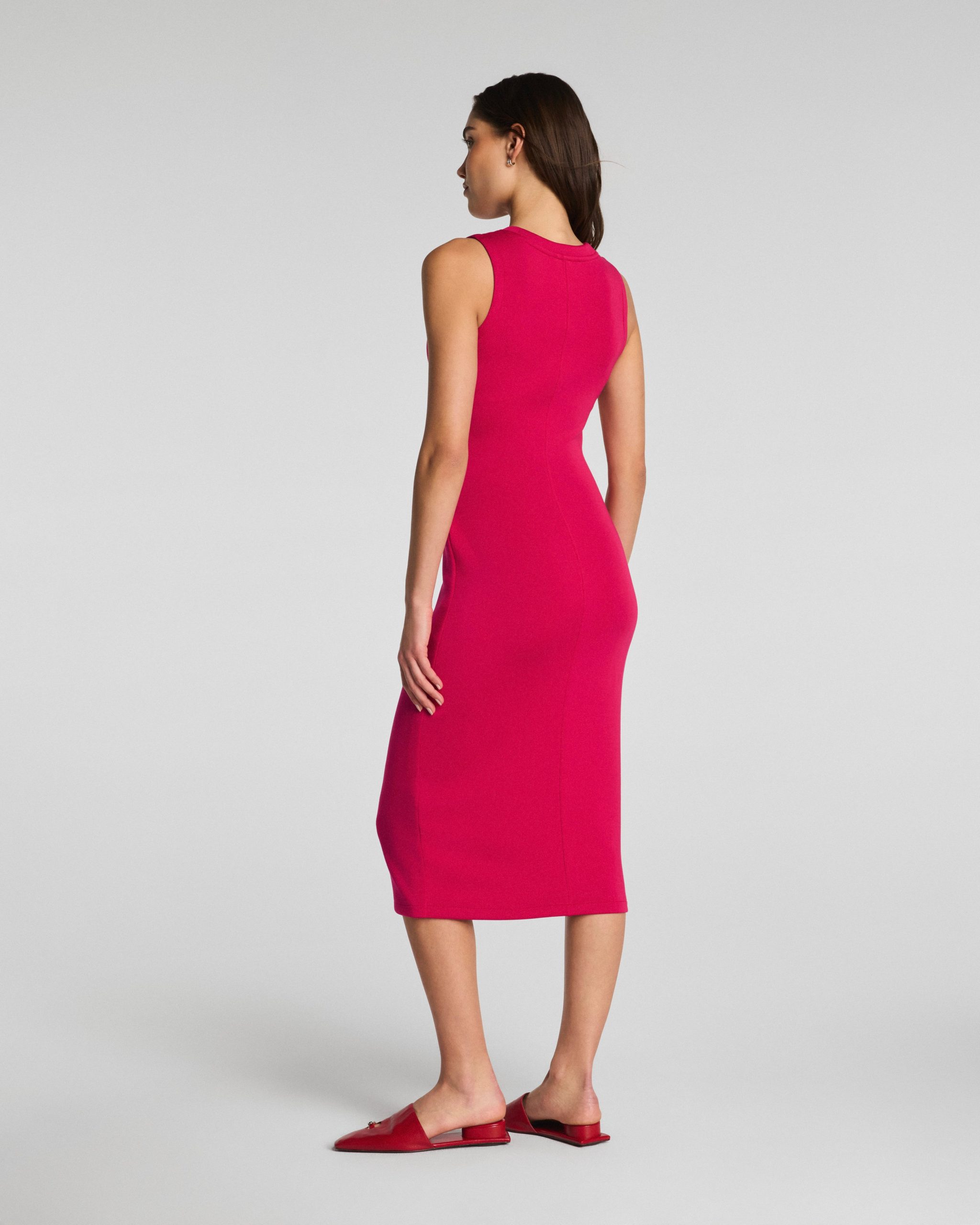 SPANX AirEssentials? Draped Tank Midi Dress | Fuchsia - Image 2