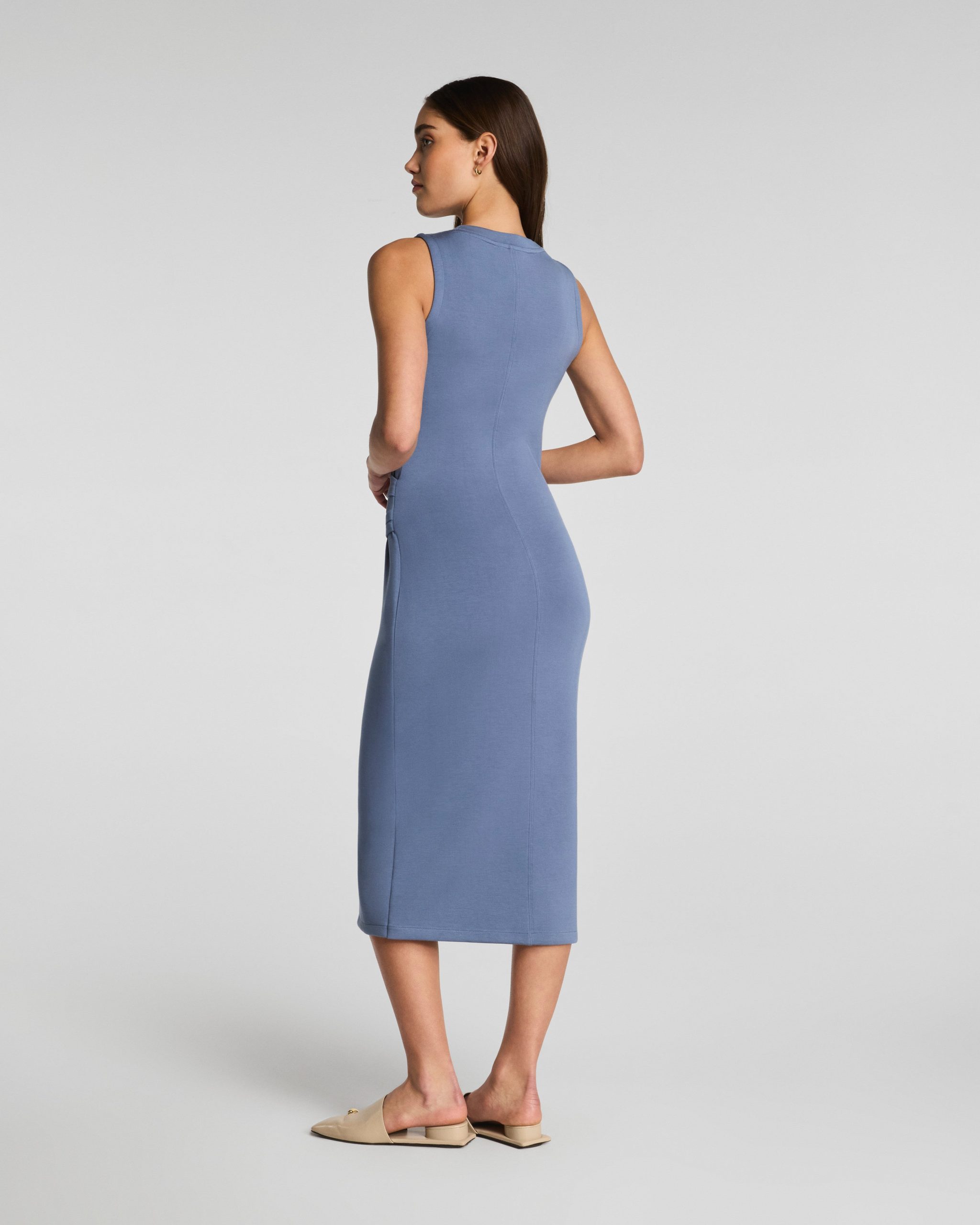 SPANX AirEssentials? Draped Tank Midi Dress | Rain - Image 4