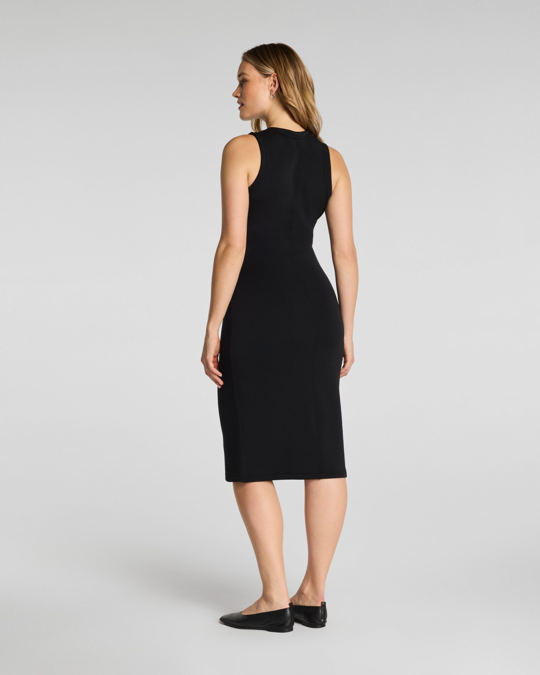 SPANX AirEssentials? Draped Tank Midi Dress | Very Black - Image 2