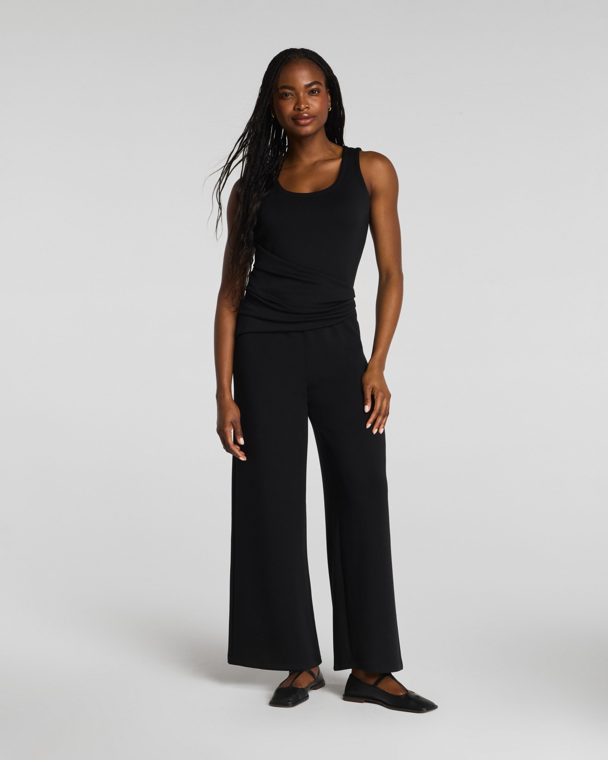 SPANX AirEssentials? Draped Sleeveless Jumpsuit | Very Black - Image 3