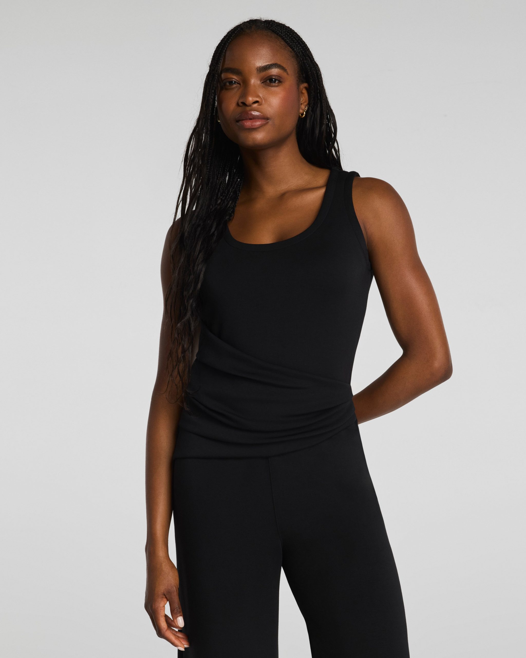 SPANX AirEssentials? Draped Sleeveless Jumpsuit | Very Black - Image 5
