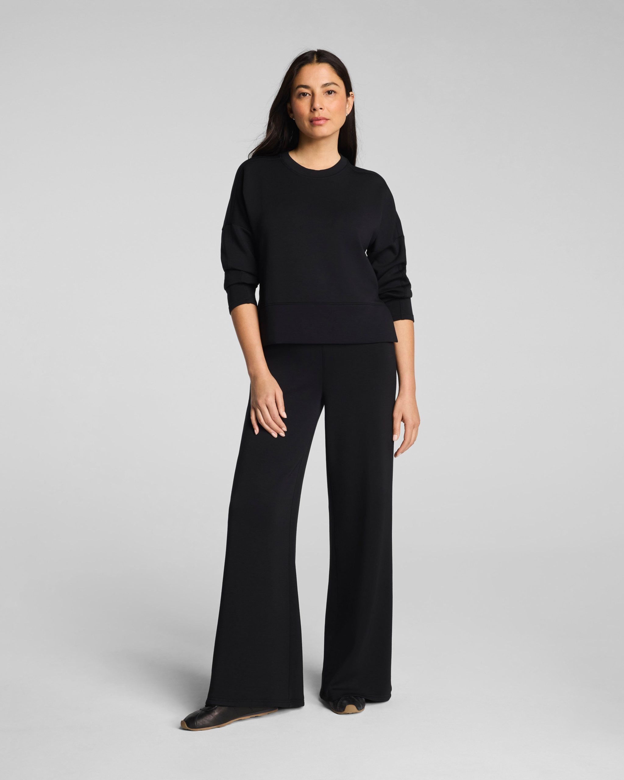 SPANX AirEssentials? Crewneck Long Sleeve Top | Very Black - Image 4