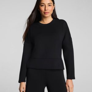 SPANX AirEssentials? Crewneck Long Sleeve Top | Very Black